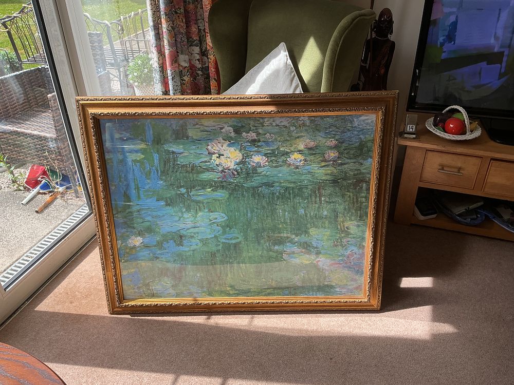 Lot 221: Large Framed Print After Claude Monet, Water Lilies