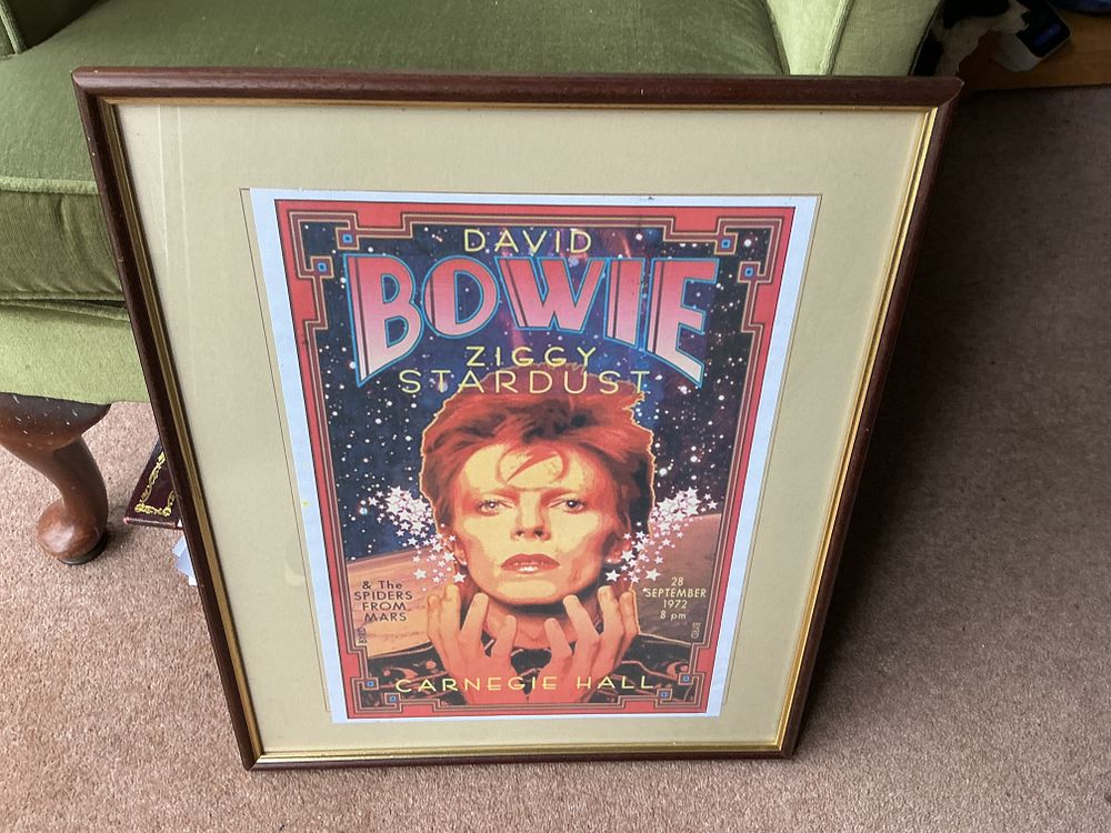 Lot 223: Framed David Bowie Carnegie Hall Concert Poster after David Byrd