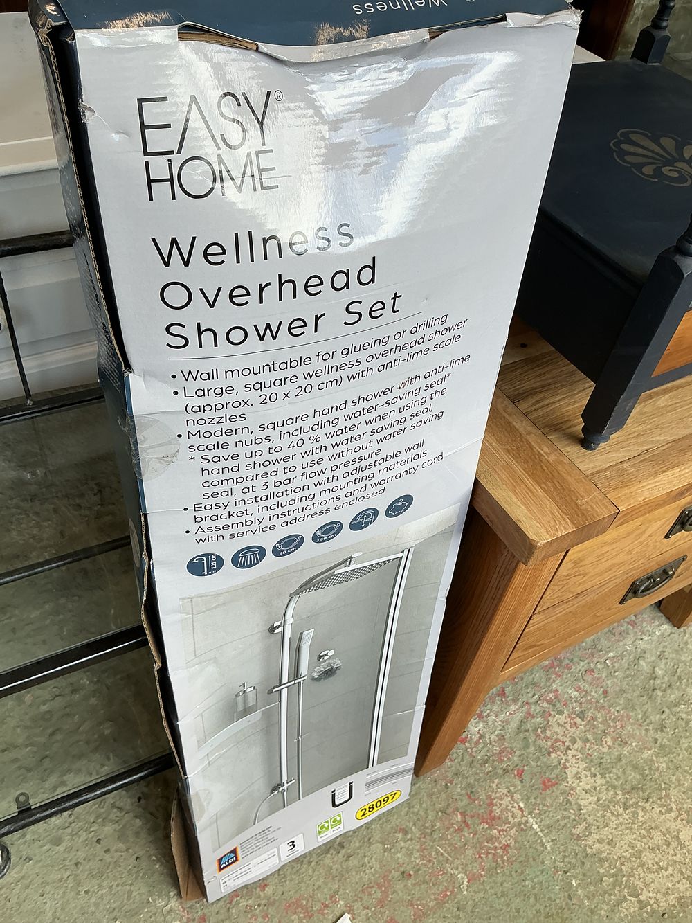 Lot 290: Easy Home Wellness Overhead Shower Set Product Code 28097