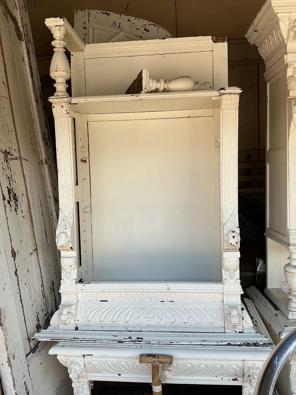 Lot 303: Victorian Neo-Renaissance Style Carved and Painted Architectural Furniture Element