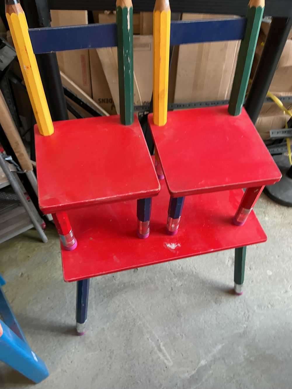Lot 311: A Pair of Novelty Childrens Pencil Theme Chairs