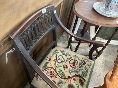 A George III Style Mahogany Carver Armchair