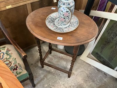 An Early 20th Century English Oak Occasional Table in the Jacobean Revival Style