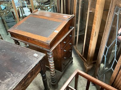 A Victorian Walnut Davenport Desk