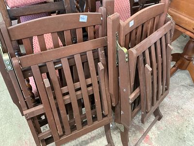 A Pair of Wooden Folding Side Chairs