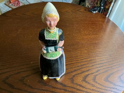 Zenith Gouda Pottery for Bols Ceramic Dutch Girl Liqueur Decanter. A vintage Dutch glazed 