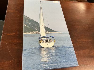 Contemporary Photographic Print on Canvas Depicting the Sailing Yacht Kastos. A contemporary 
