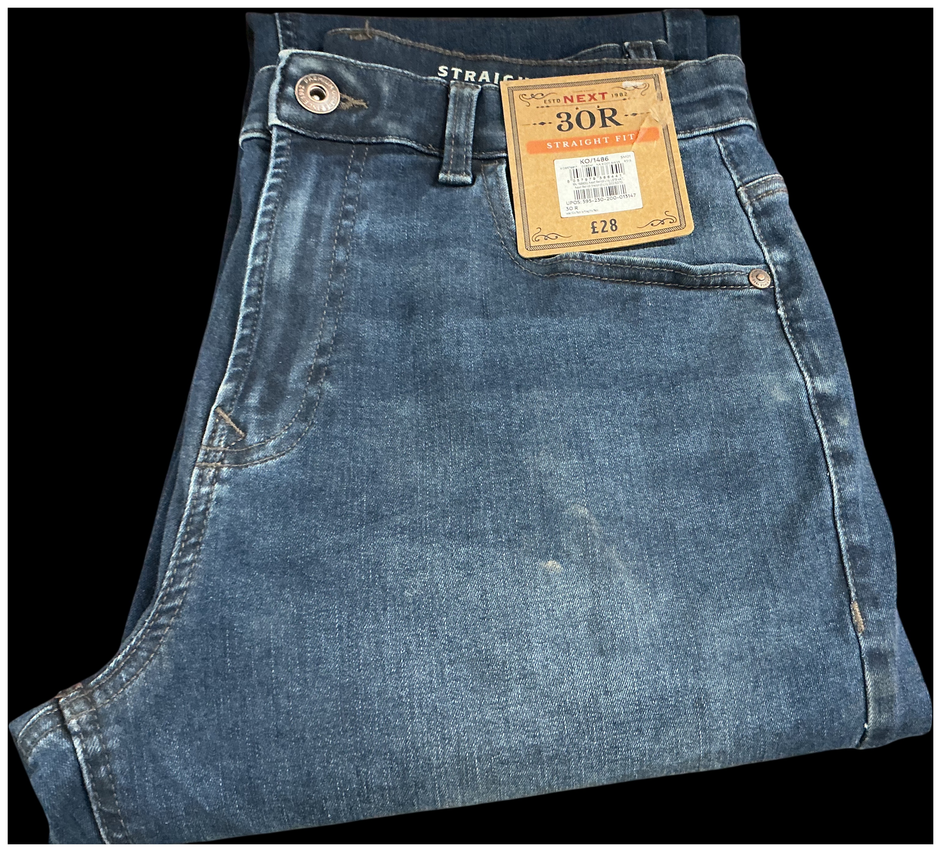 Next Men's Straight Fit Denim Jeans, Size 30R