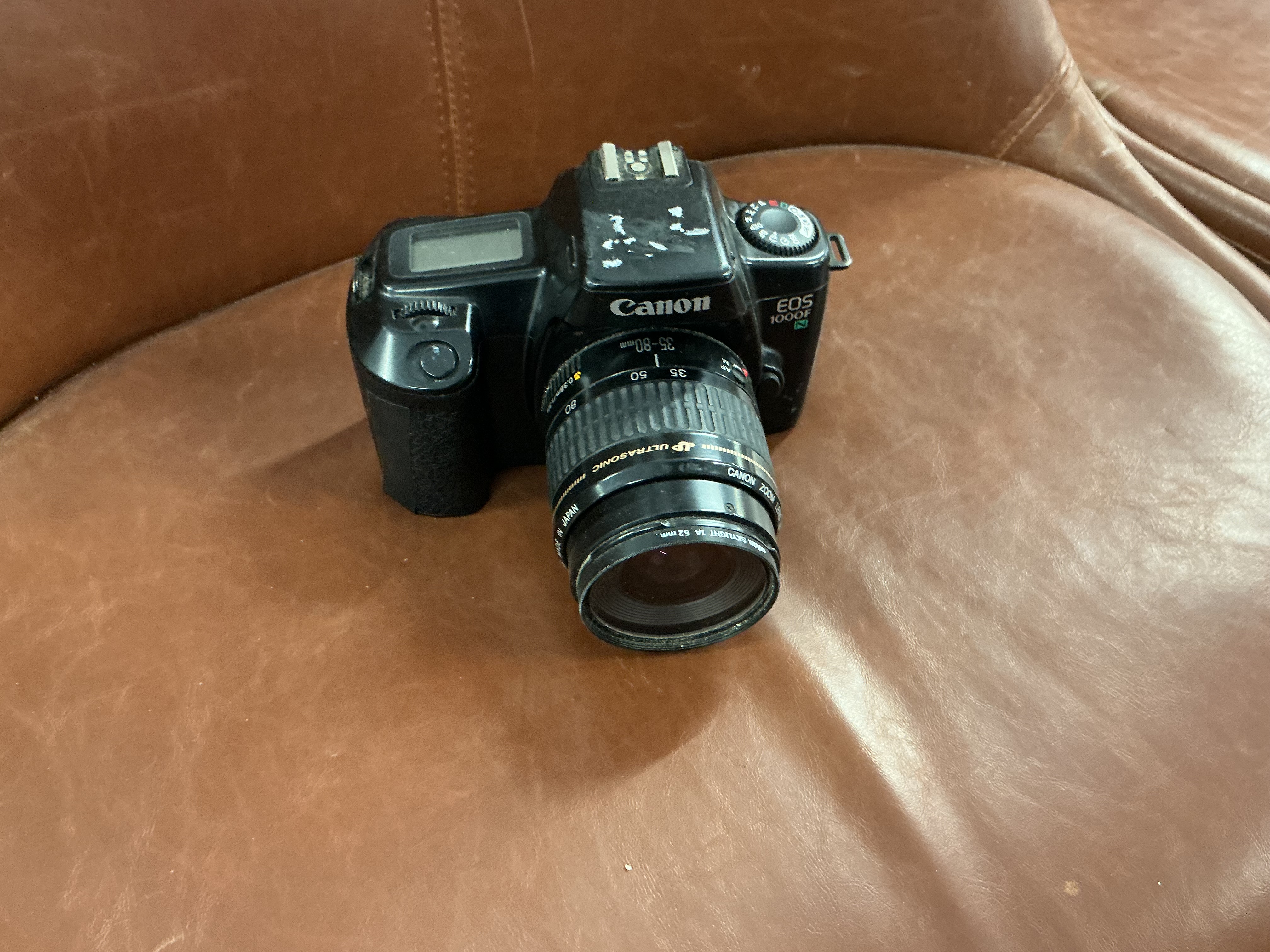 Canon EOS 1000F N 35mm SLR Film Camera with Canon EF 35-80mm Ultrasonic Lens