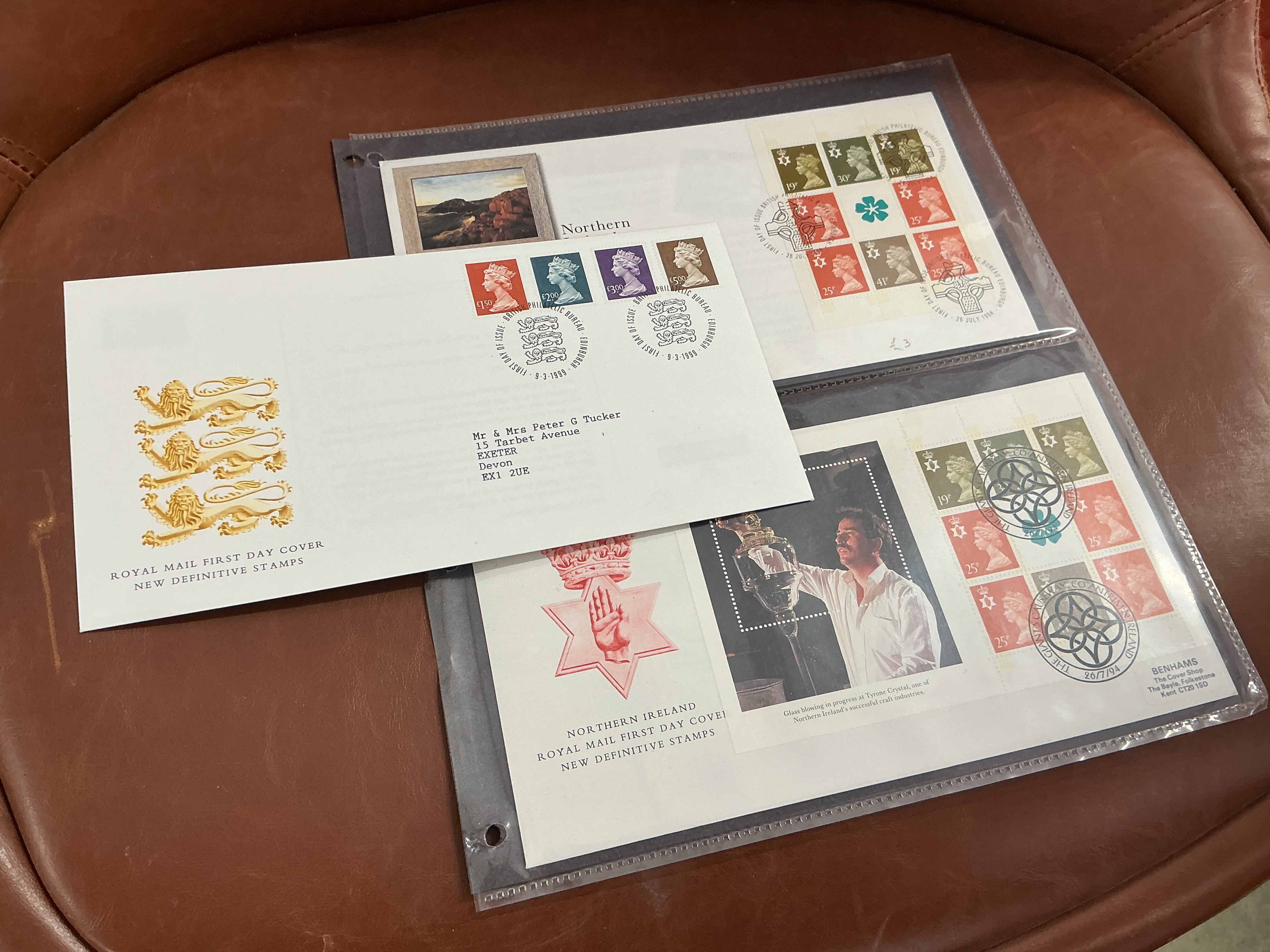 UK 1994-1999 Northern Ireland and Machin Definitive FDCs, A Trio of