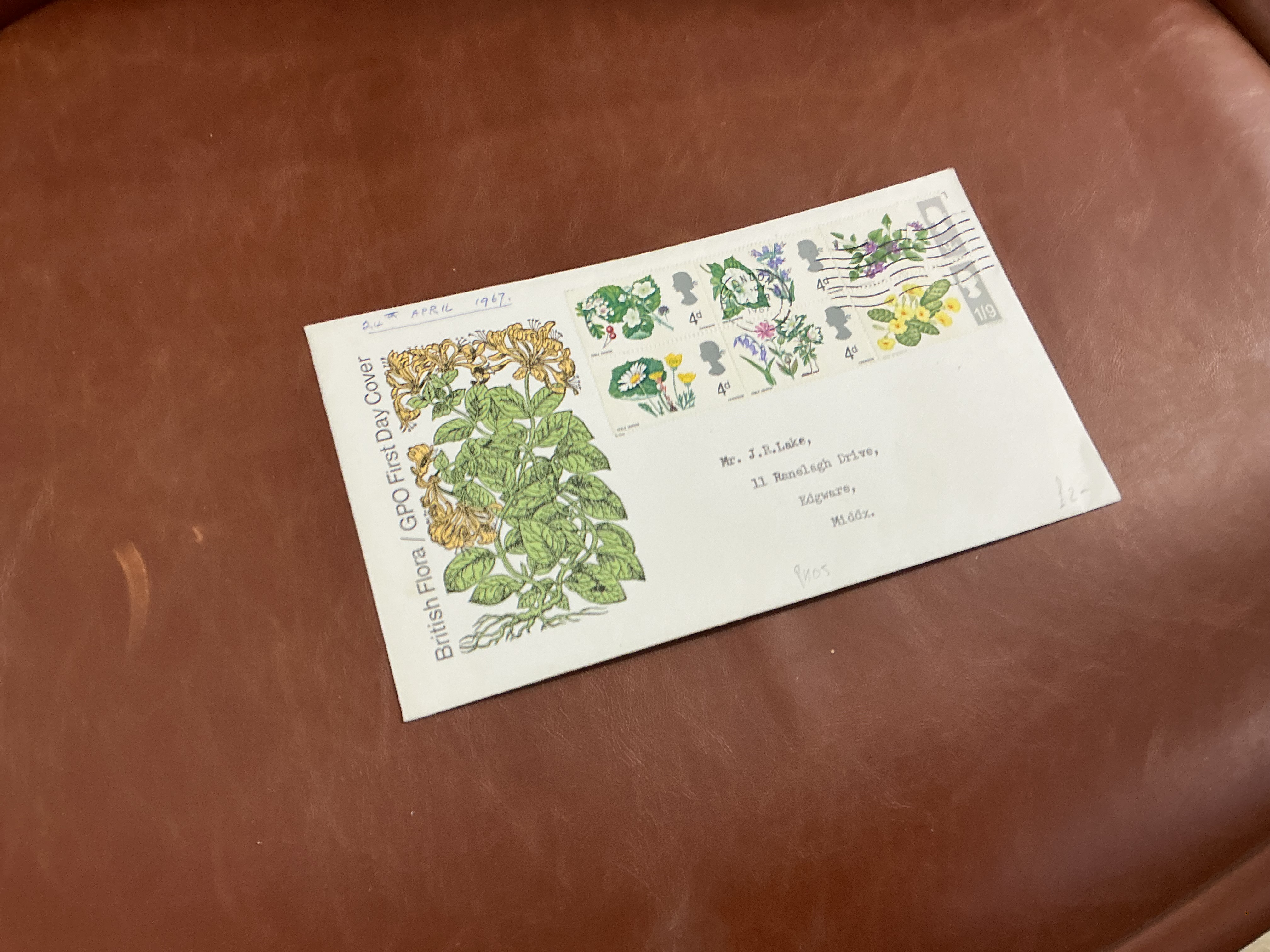 UK 1967 British Flora GPO First Day Cover, SG 735-738, 740