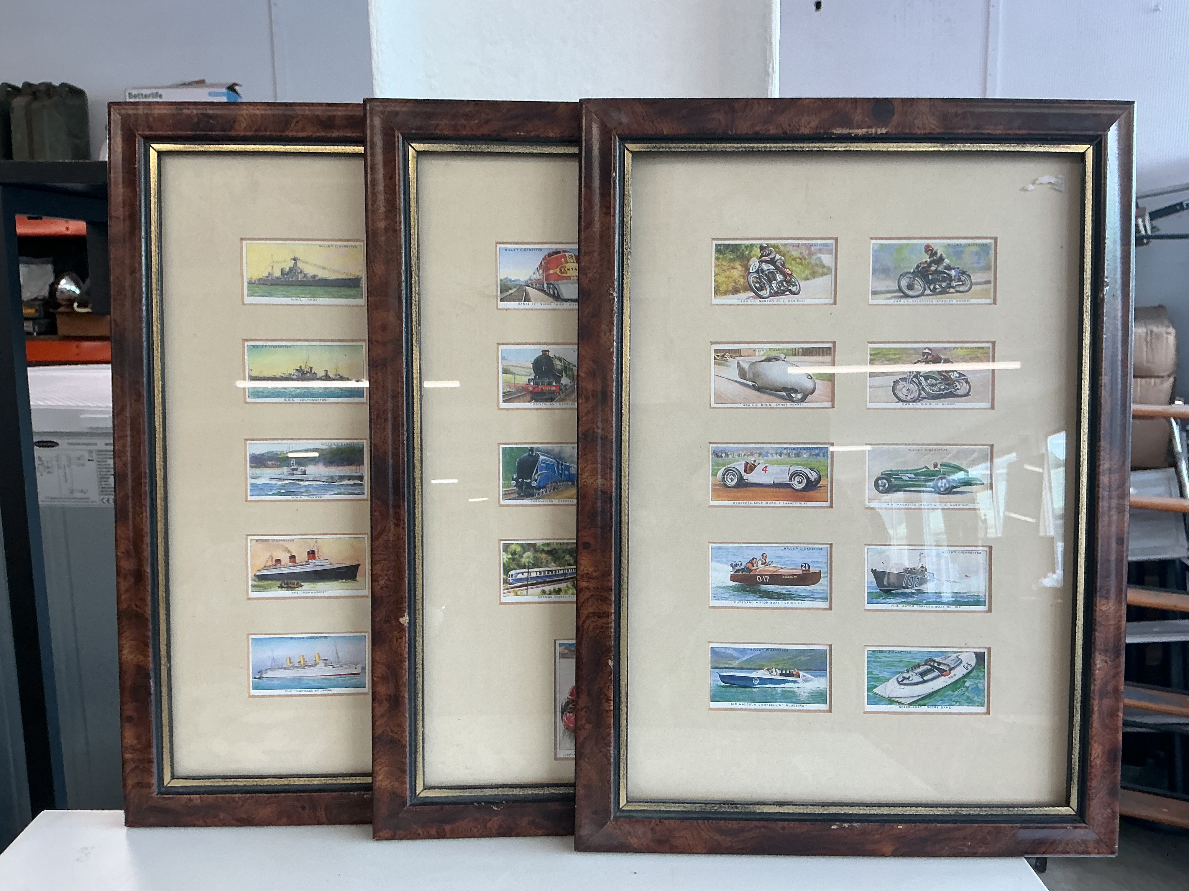 A Trio of Framed Sets of W.D. & H.O. Wills Cigarette Cards