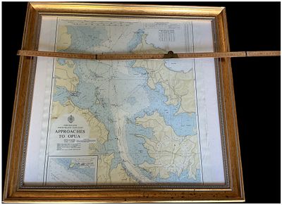 Framed New Zealand Nautical Chart. Cannot Post. This lot comprises a professionally framed 