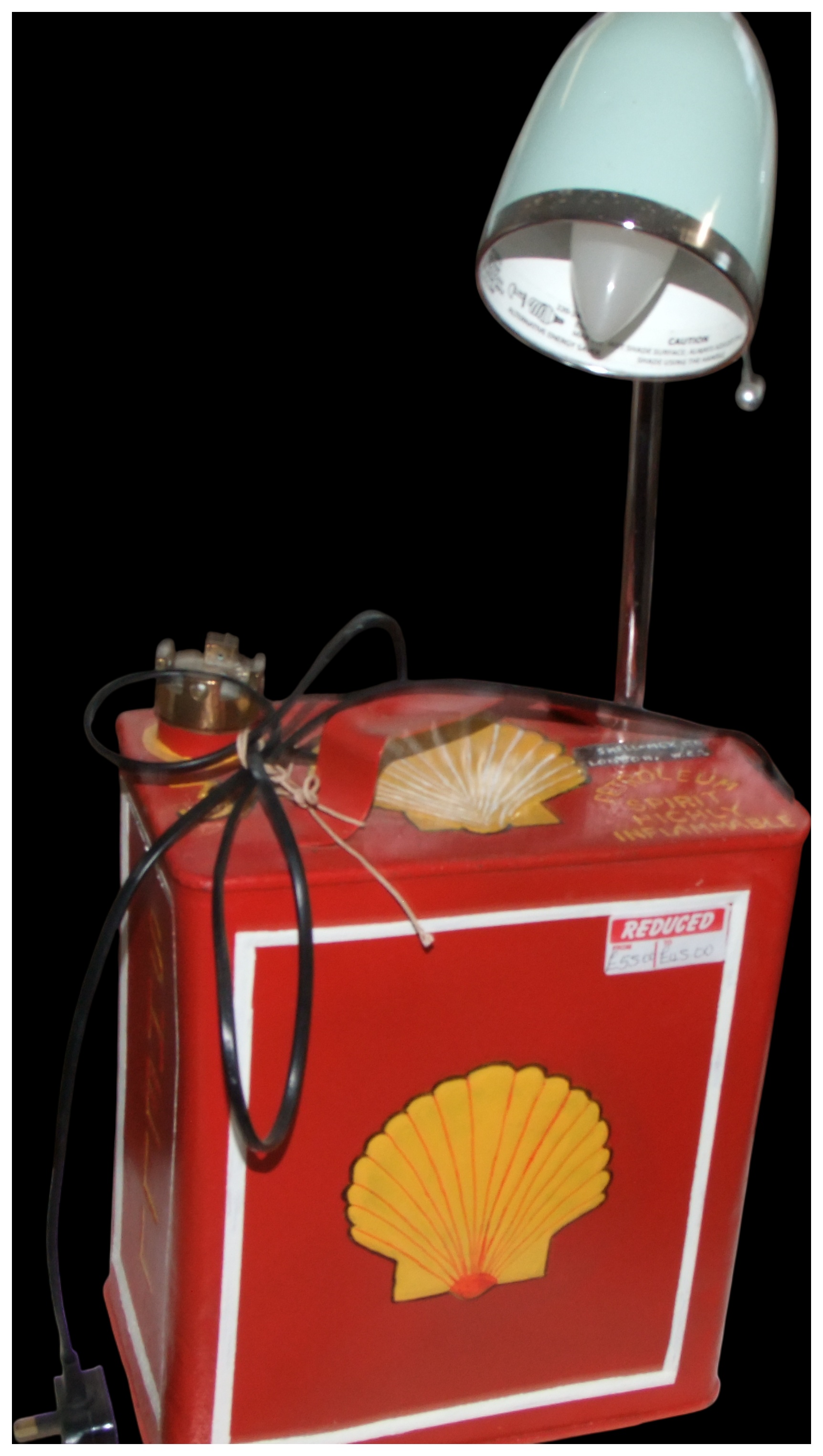 Upcycled Shell Petrol Can Desk Lamp
