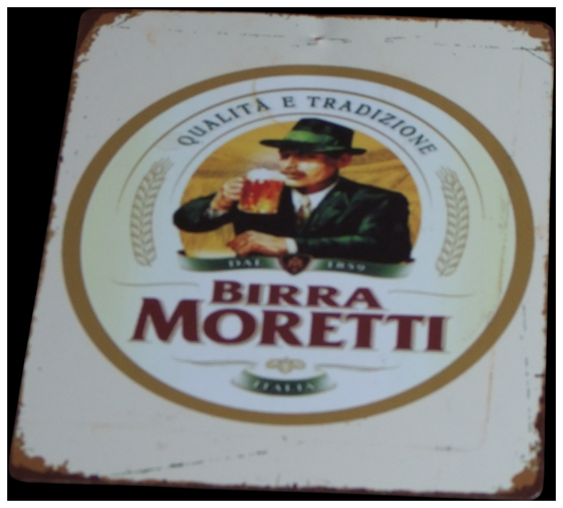 Birra Moretti Retro Style Metal Advertising Wall Sign