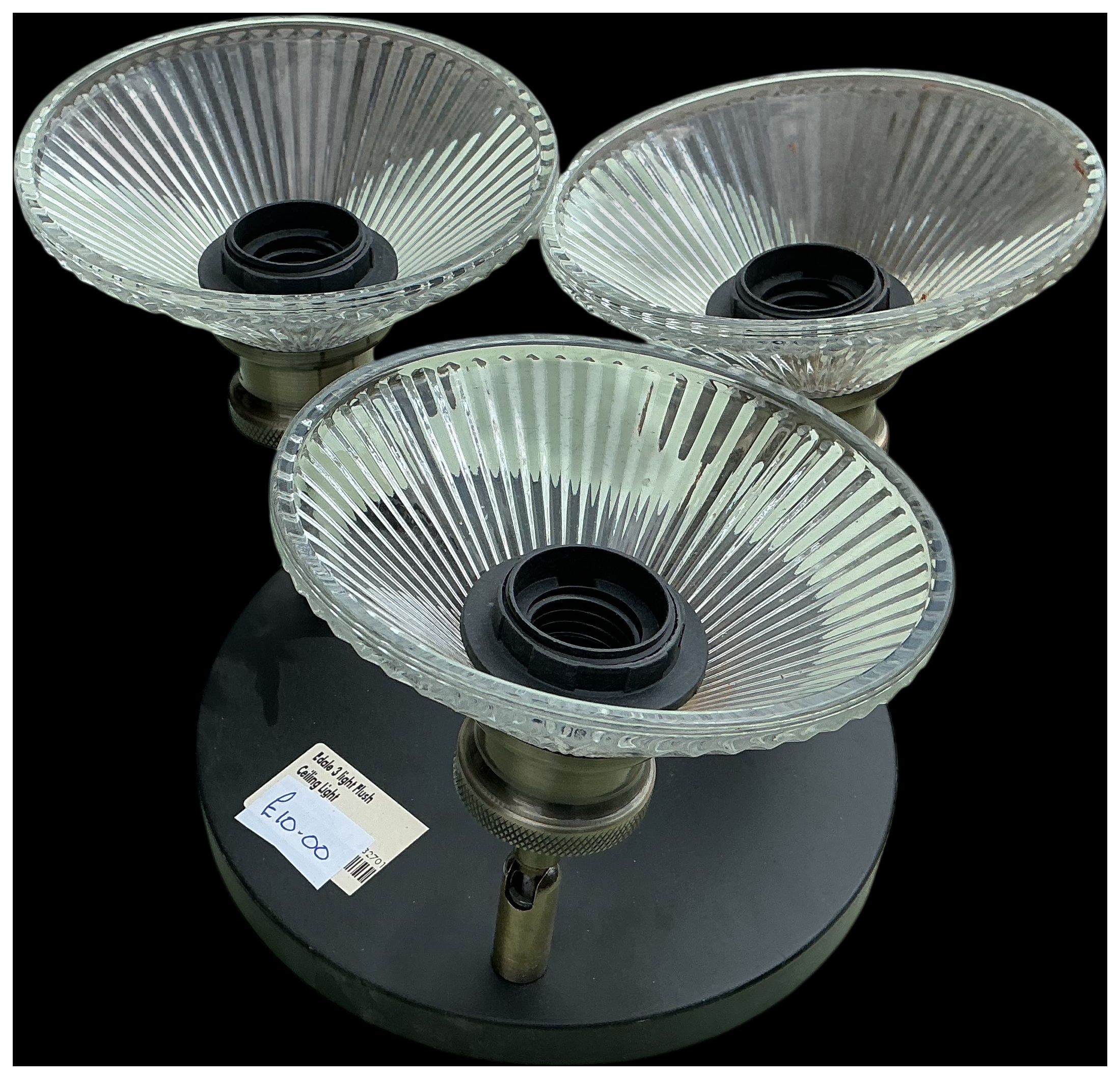 An Idole Three-Light Flush-Mount Ceiling Fixture