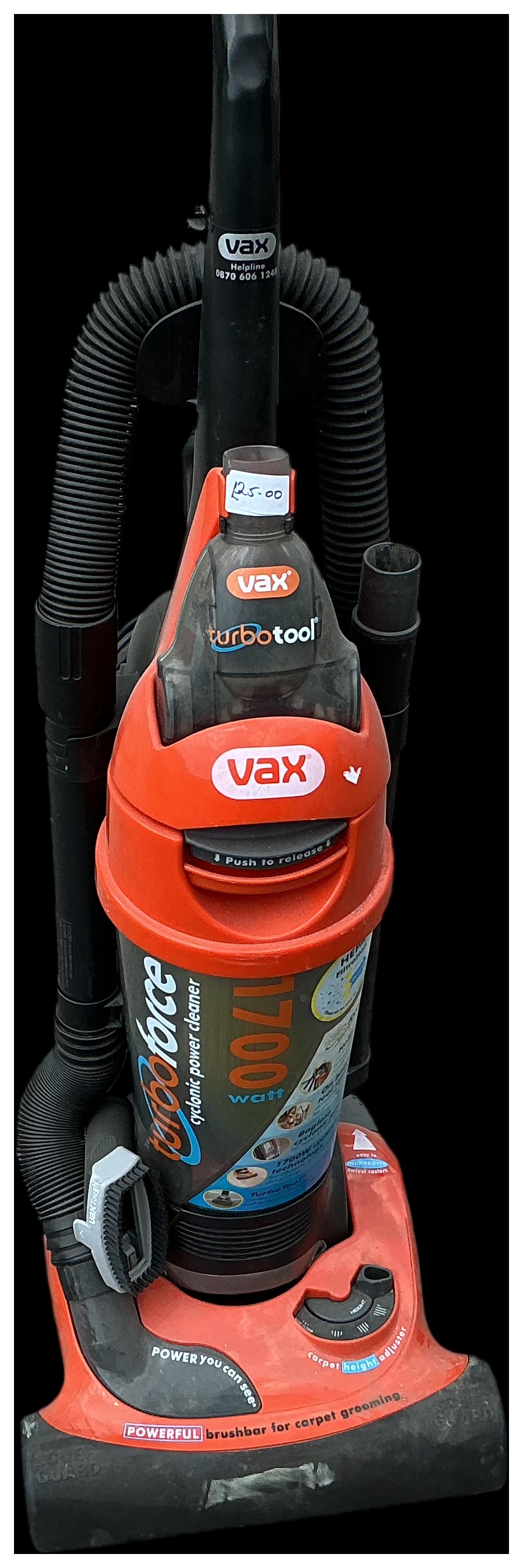 Vax Turboforce 1700W Upright Cyclonic Vacuum Cleaner