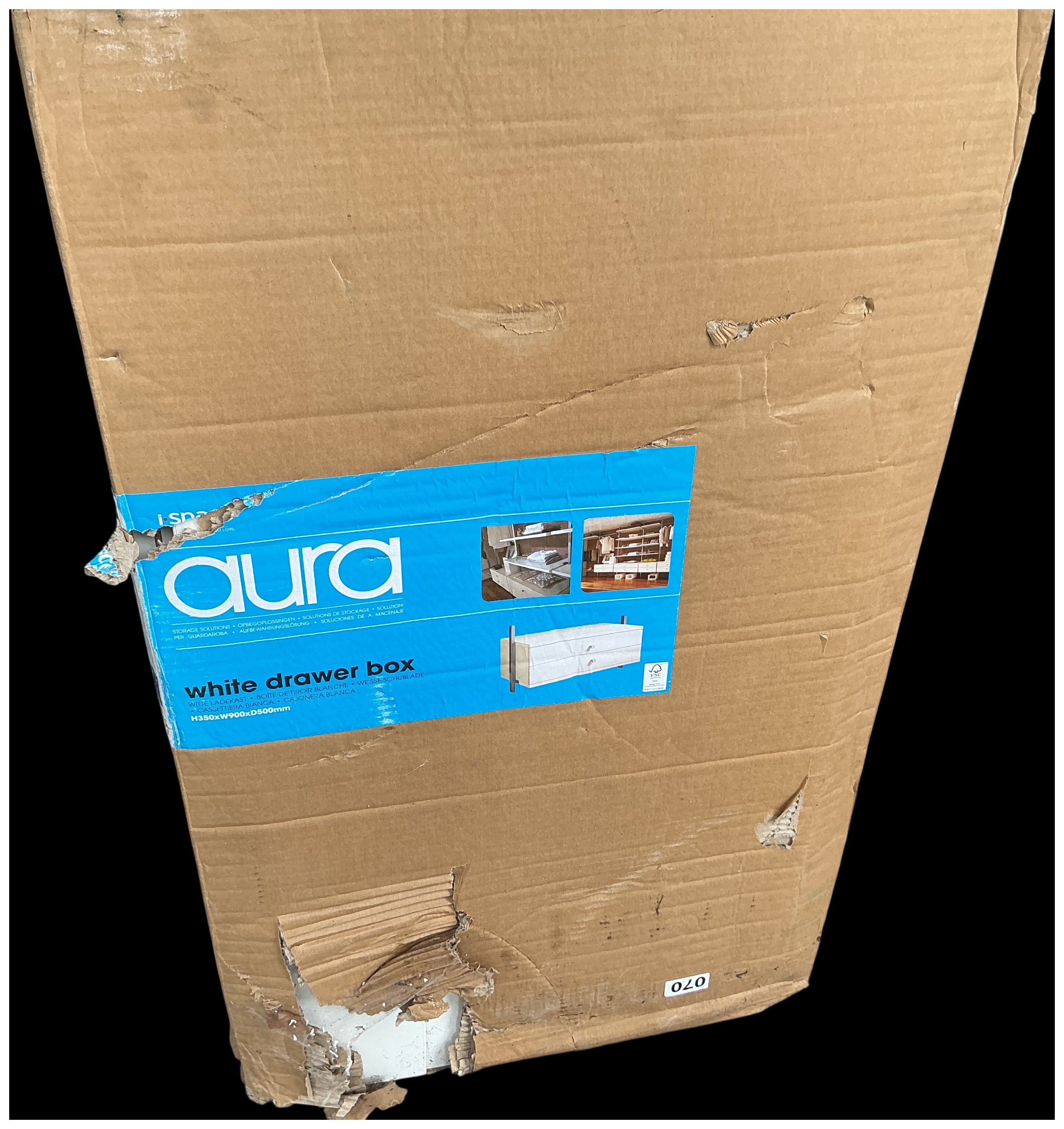 Aura by i-space White Drawer Box Modular Storage Component