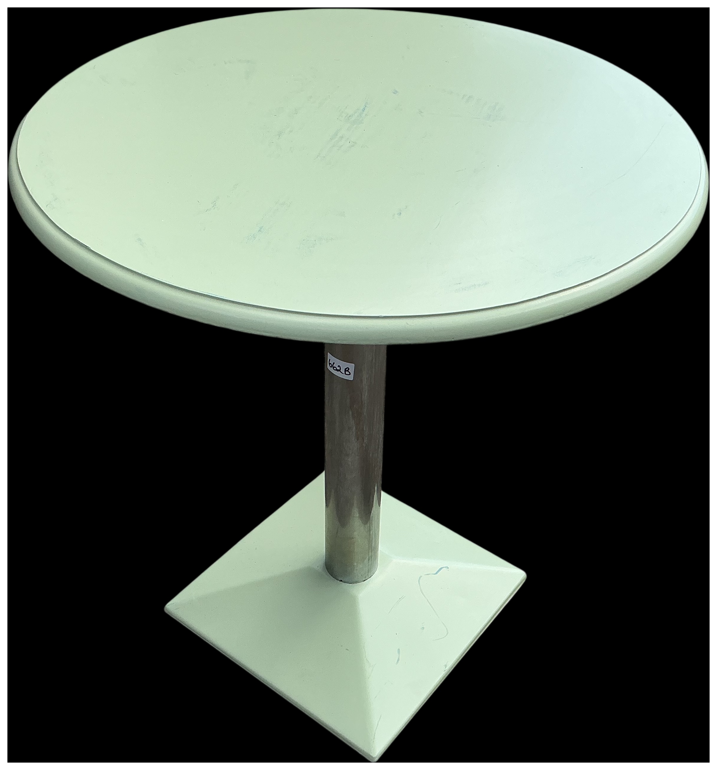 Mid-Century Modern Style Sage Green Pedestal Bistro Table