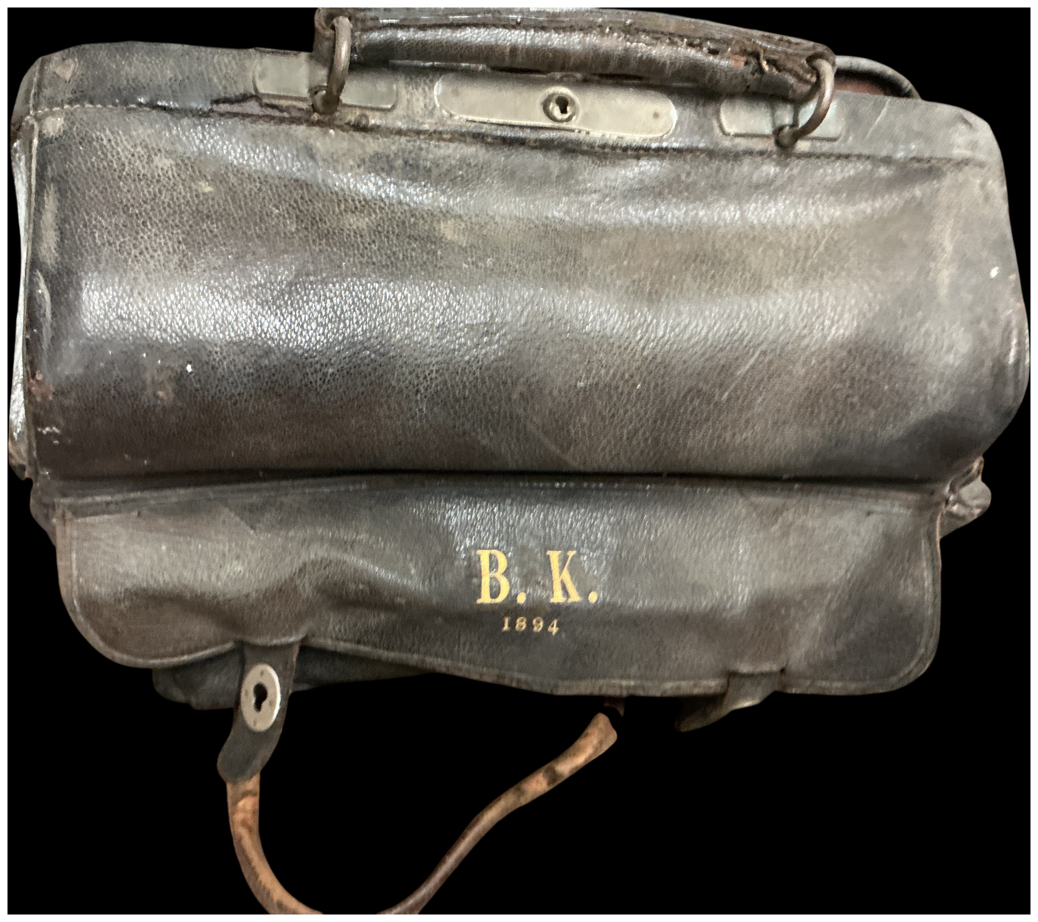 A Late Victorian Leather Professional Bag Dated 1894