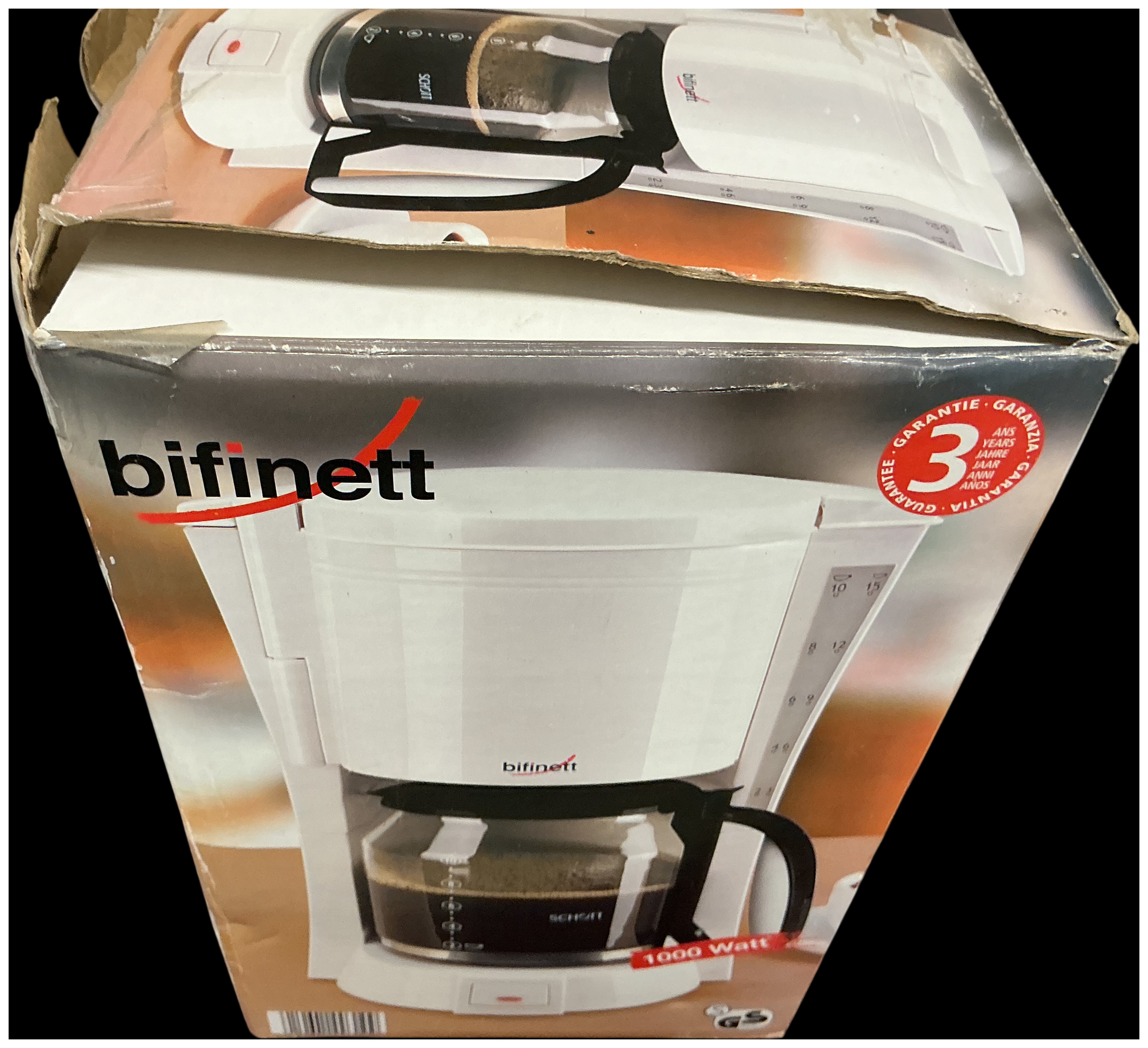 A Bifinett 1000 Watt Drip Filter Coffee Maker in Original Packaging