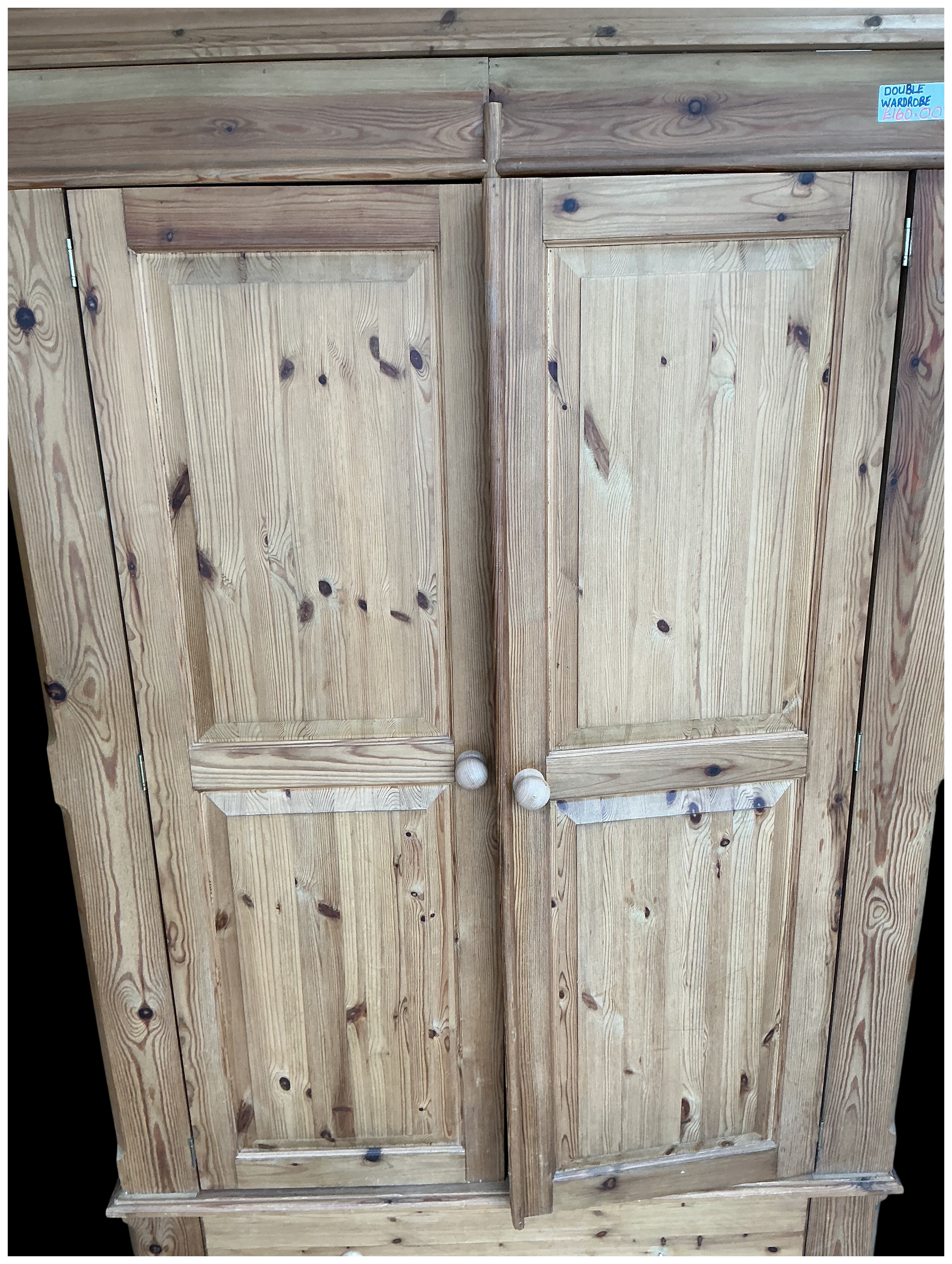 A Contemporary Pine Double Wardrobe