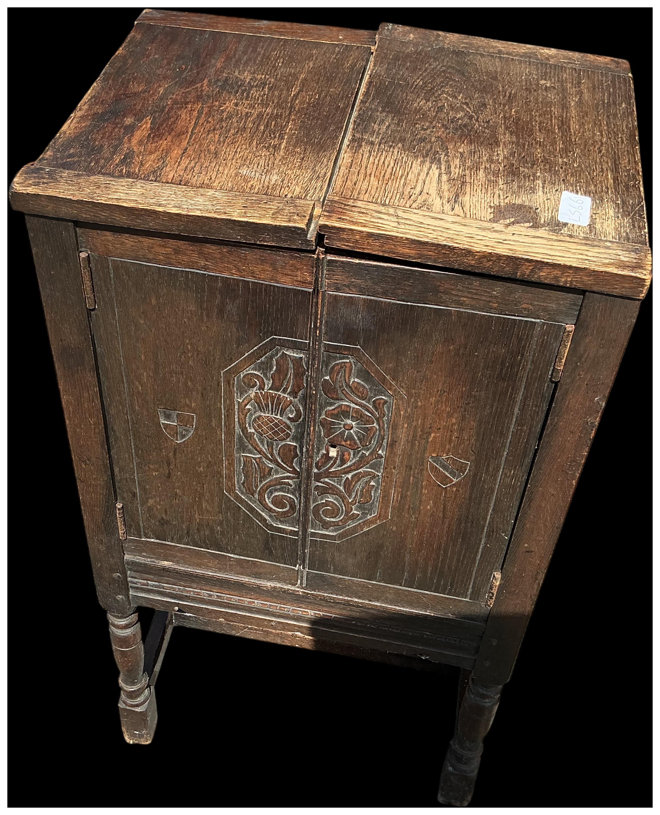 Jacobean Revival Oak Gramophone Cabinet