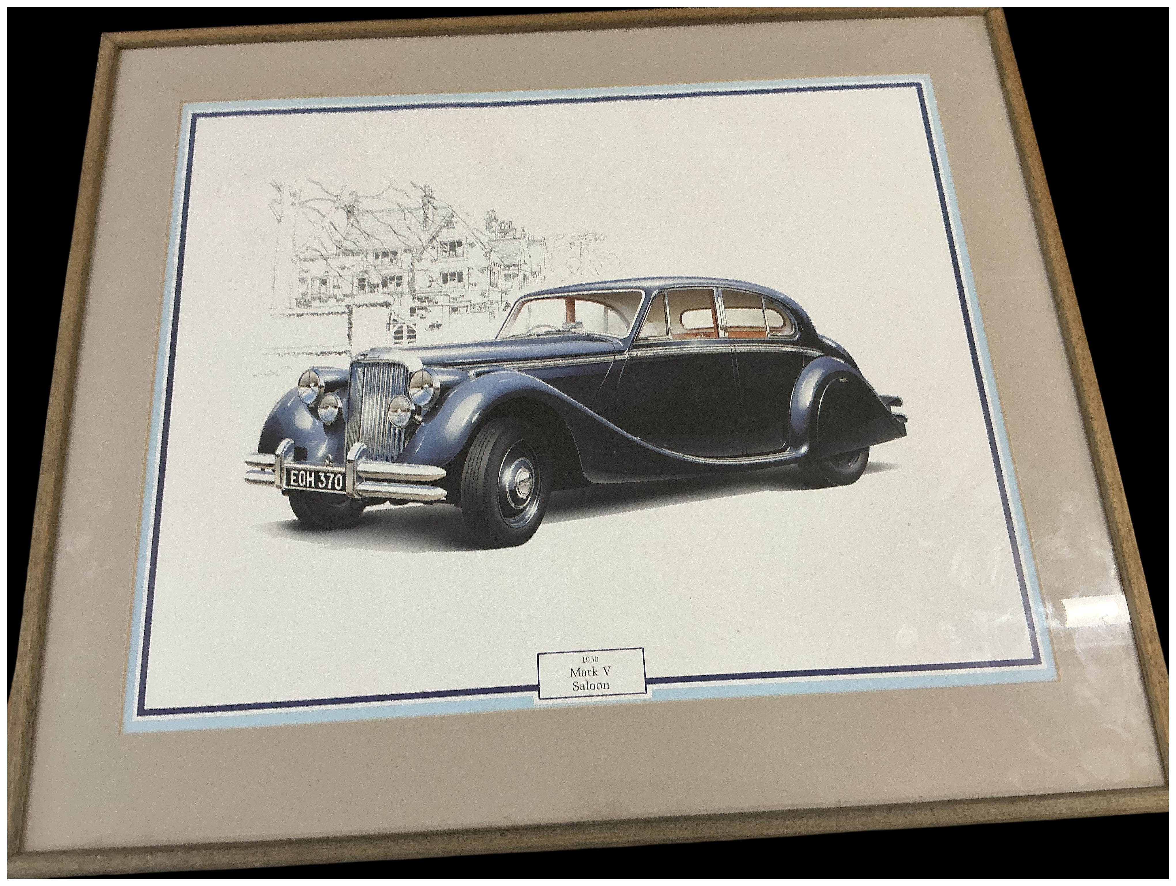 Framed Print of a 1950 Jaguar Mark V Saloon