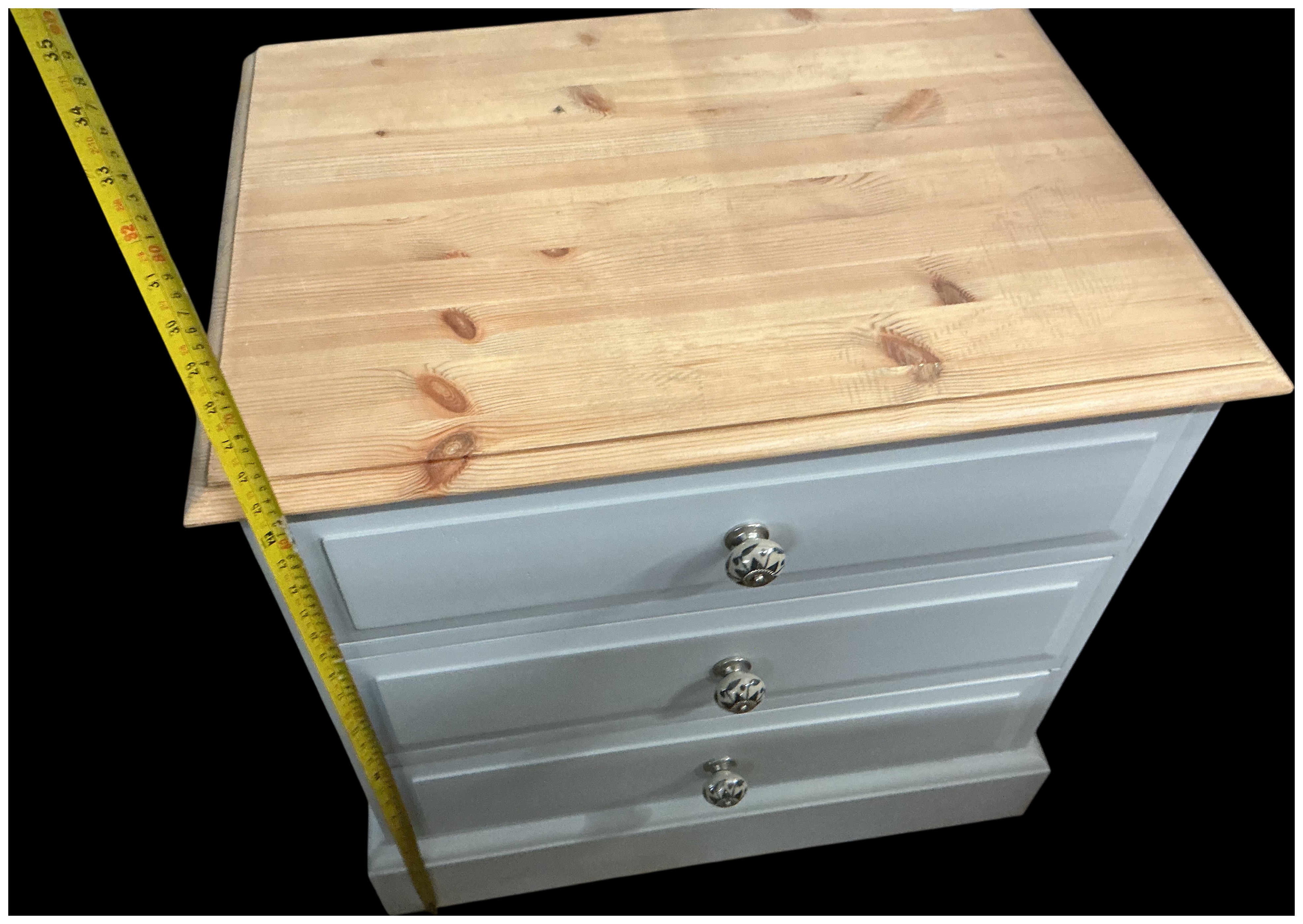 A Contemporary Painted Pine Three-Drawer Chest