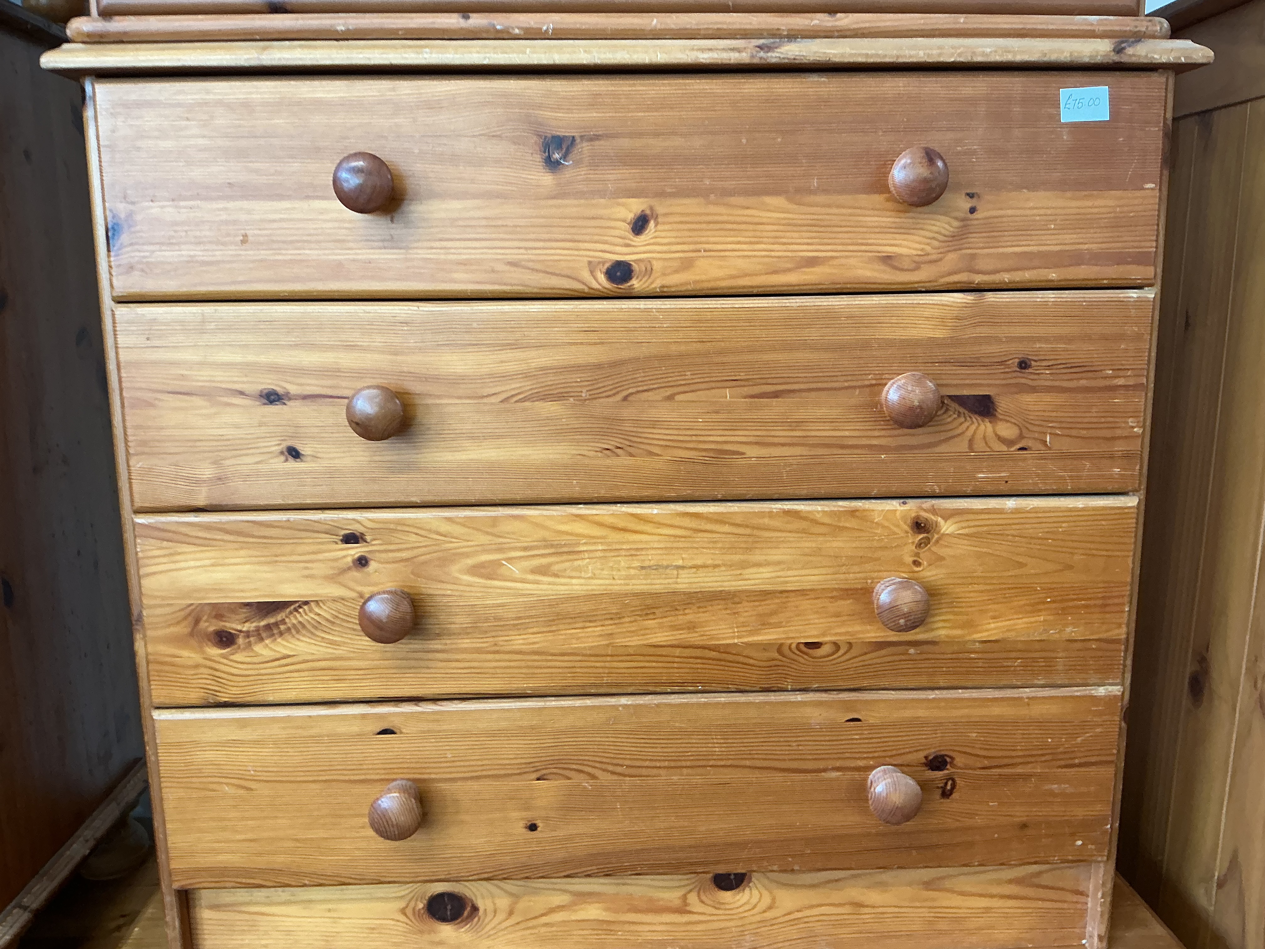 An English Pine Chest of Four Drawers