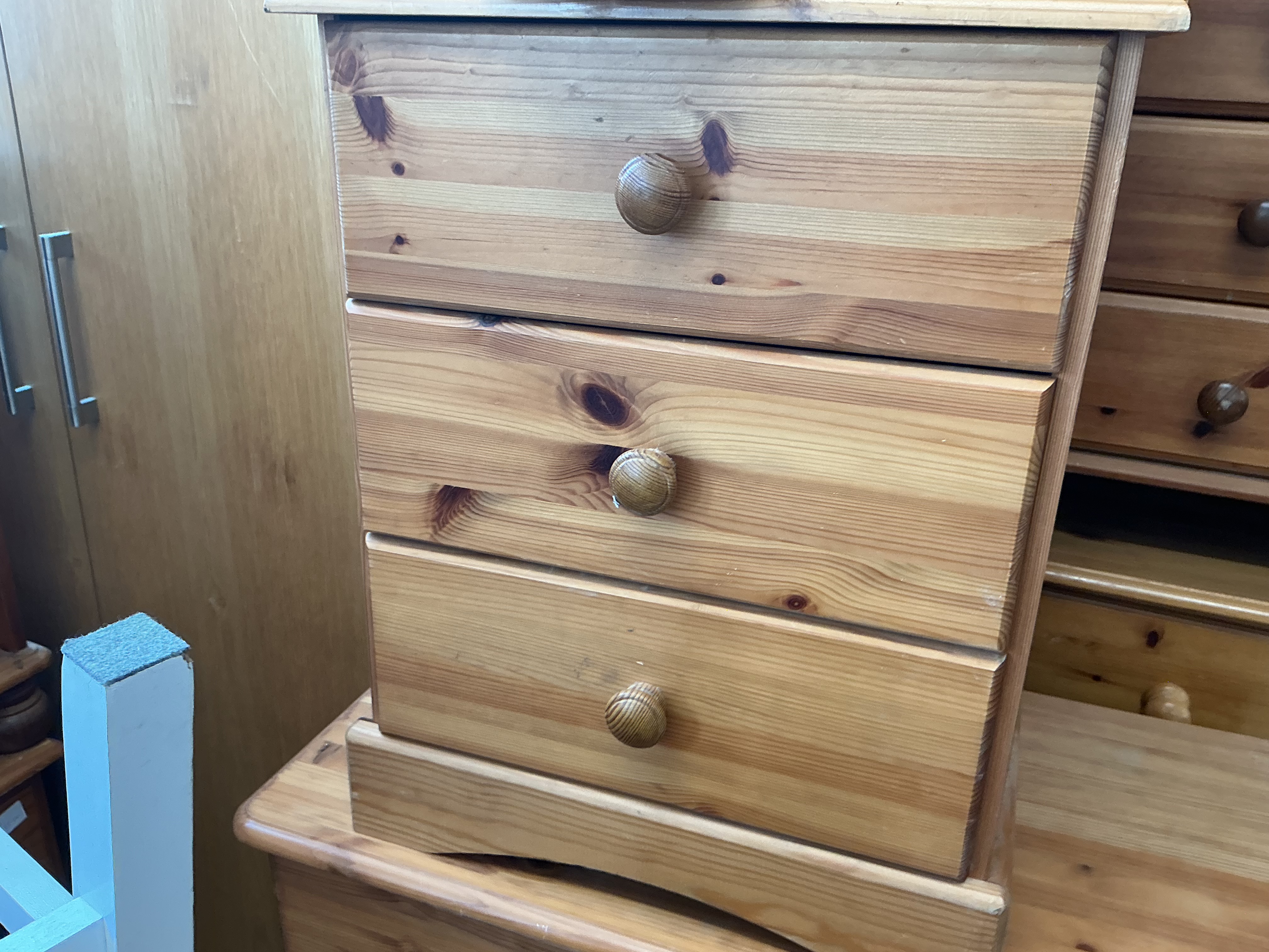 A Group of Pine Chests of Drawers