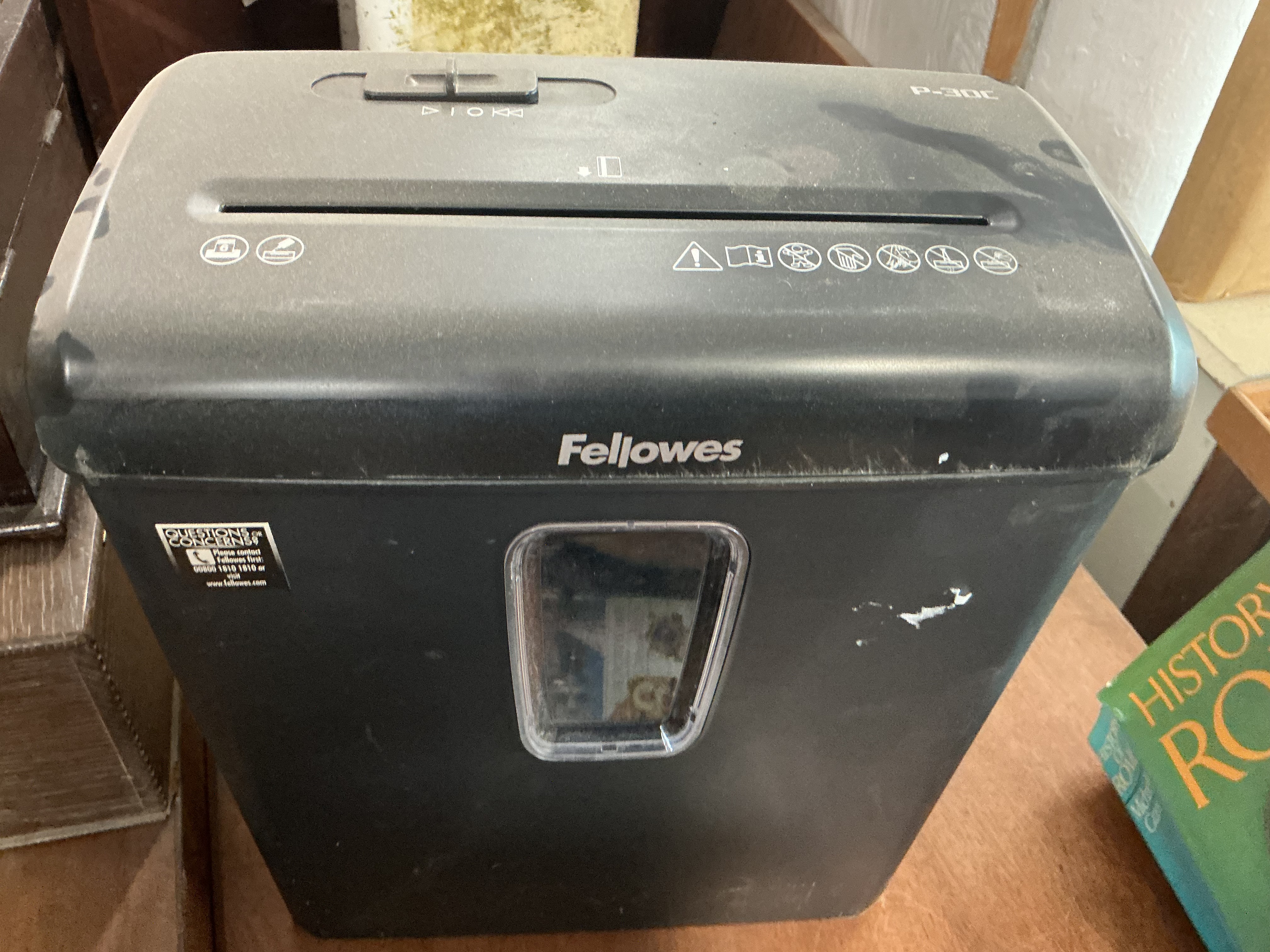 Fellowes Powershred P-30C Cross-Cut Paper Shredder