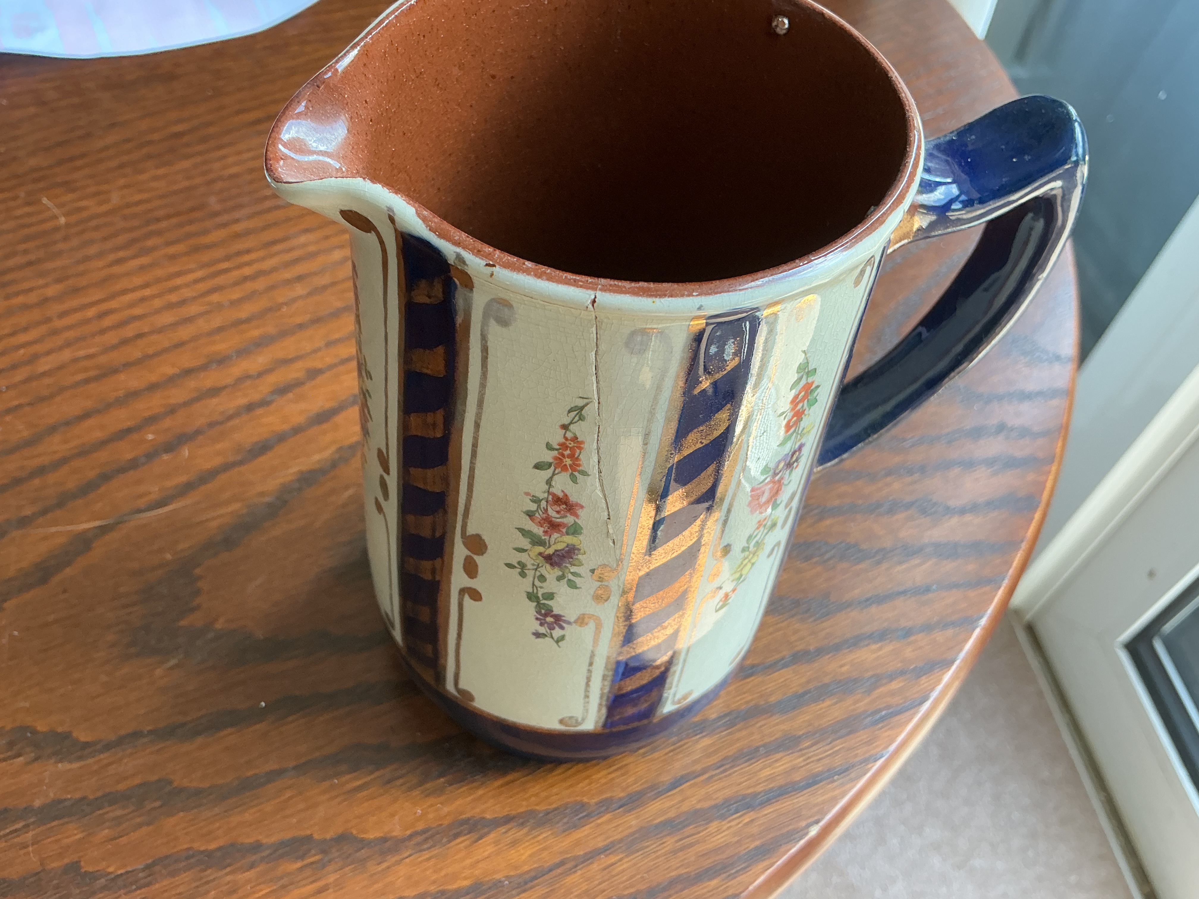 A 19th Century Staffordshire Earthenware Jug in the Imari Style