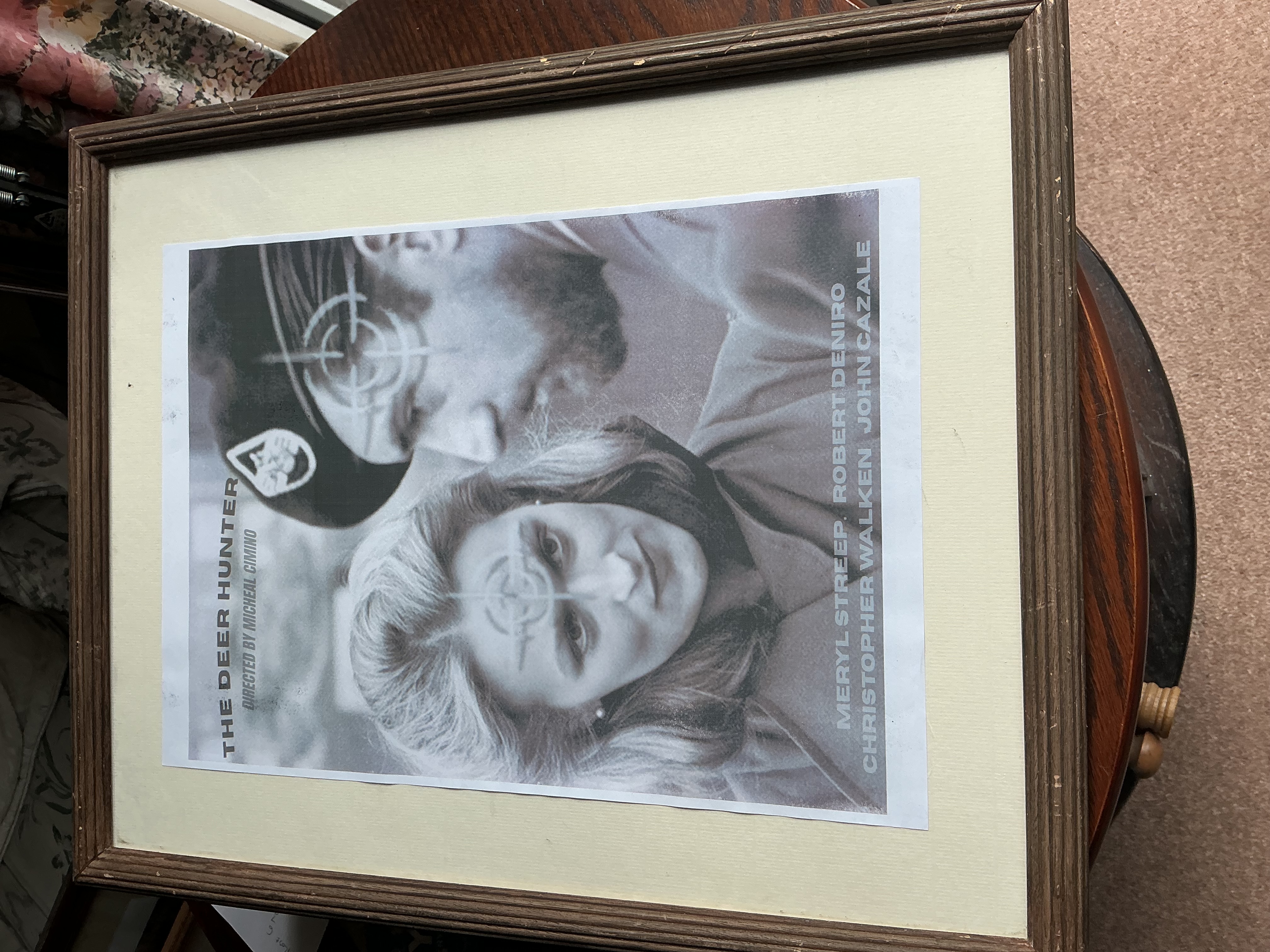 A Framed Alternative Graphic Film Poster for The Deer Hunter