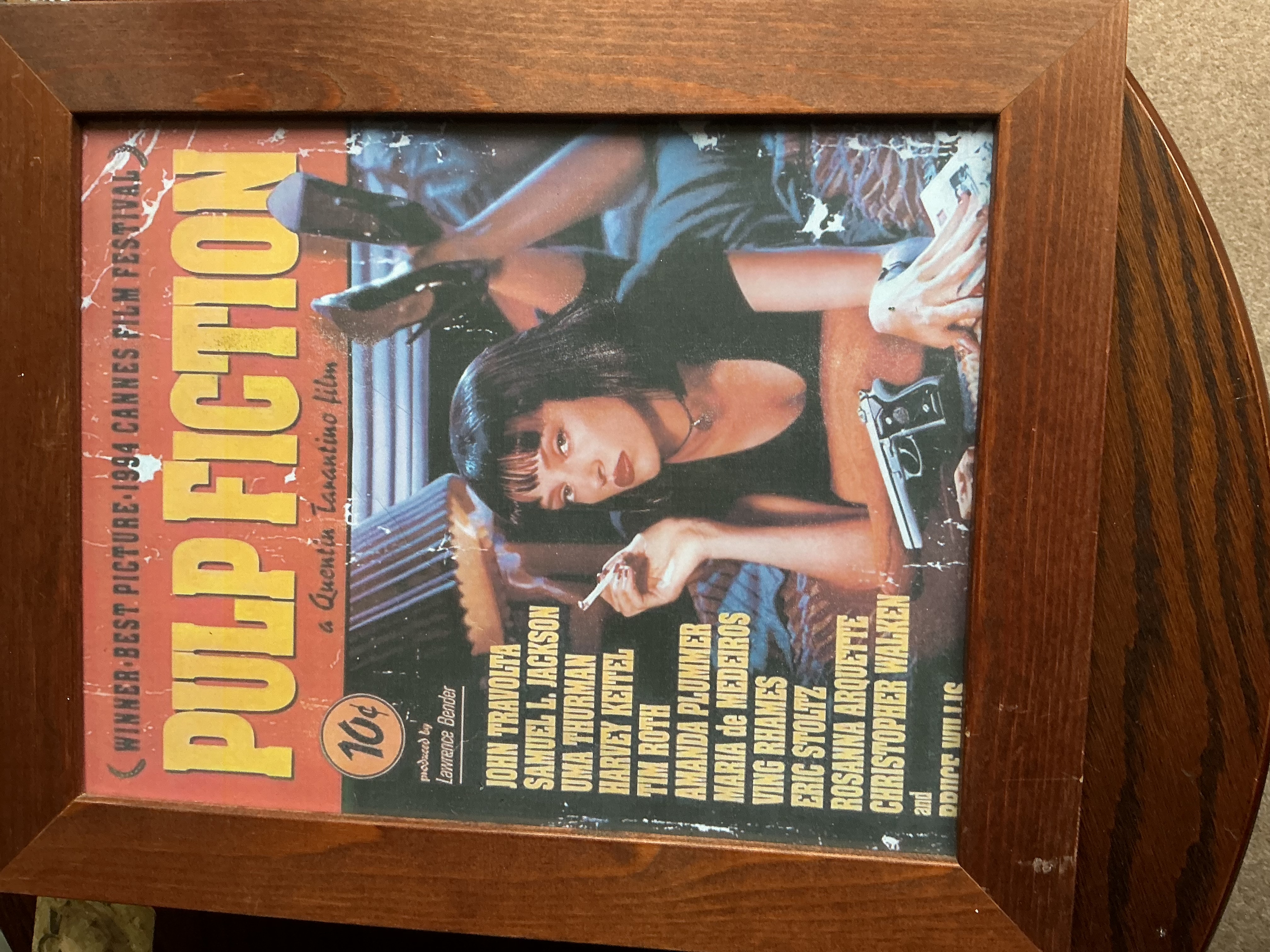 Framed Pulp Fiction Movie Poster