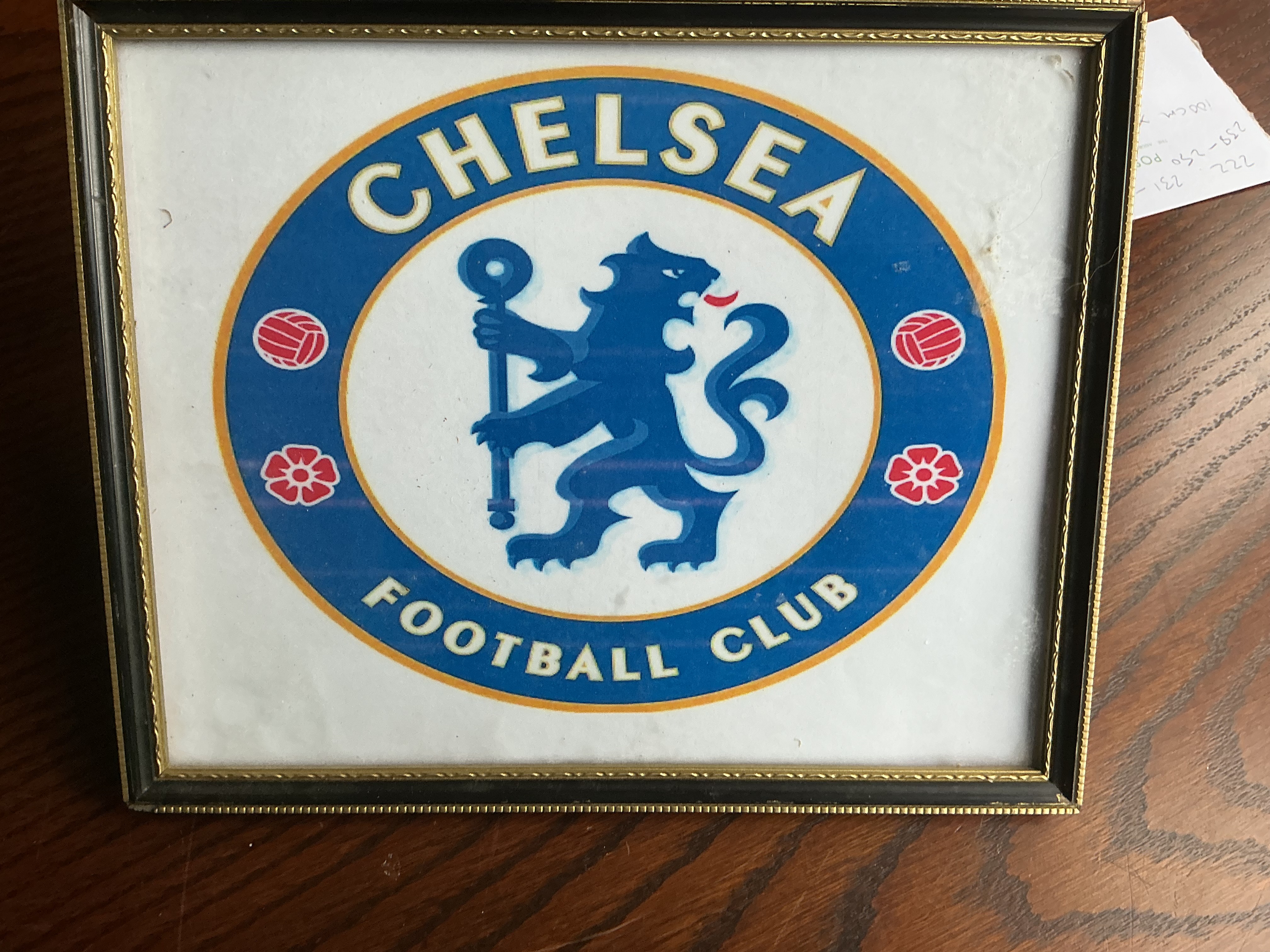 A Framed Chelsea Football Club Crest Print
