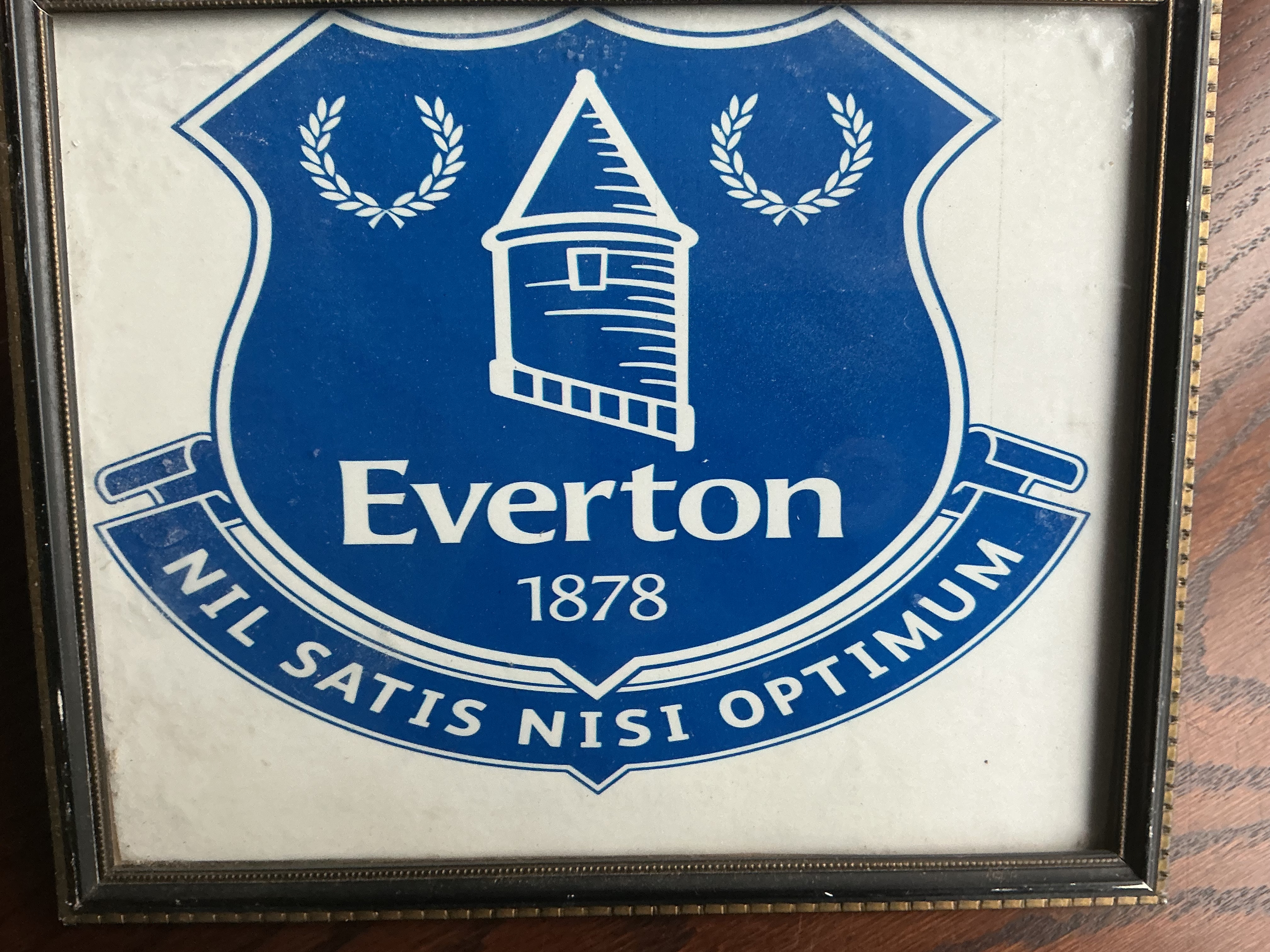 Framed Everton Football Club Crest Panel