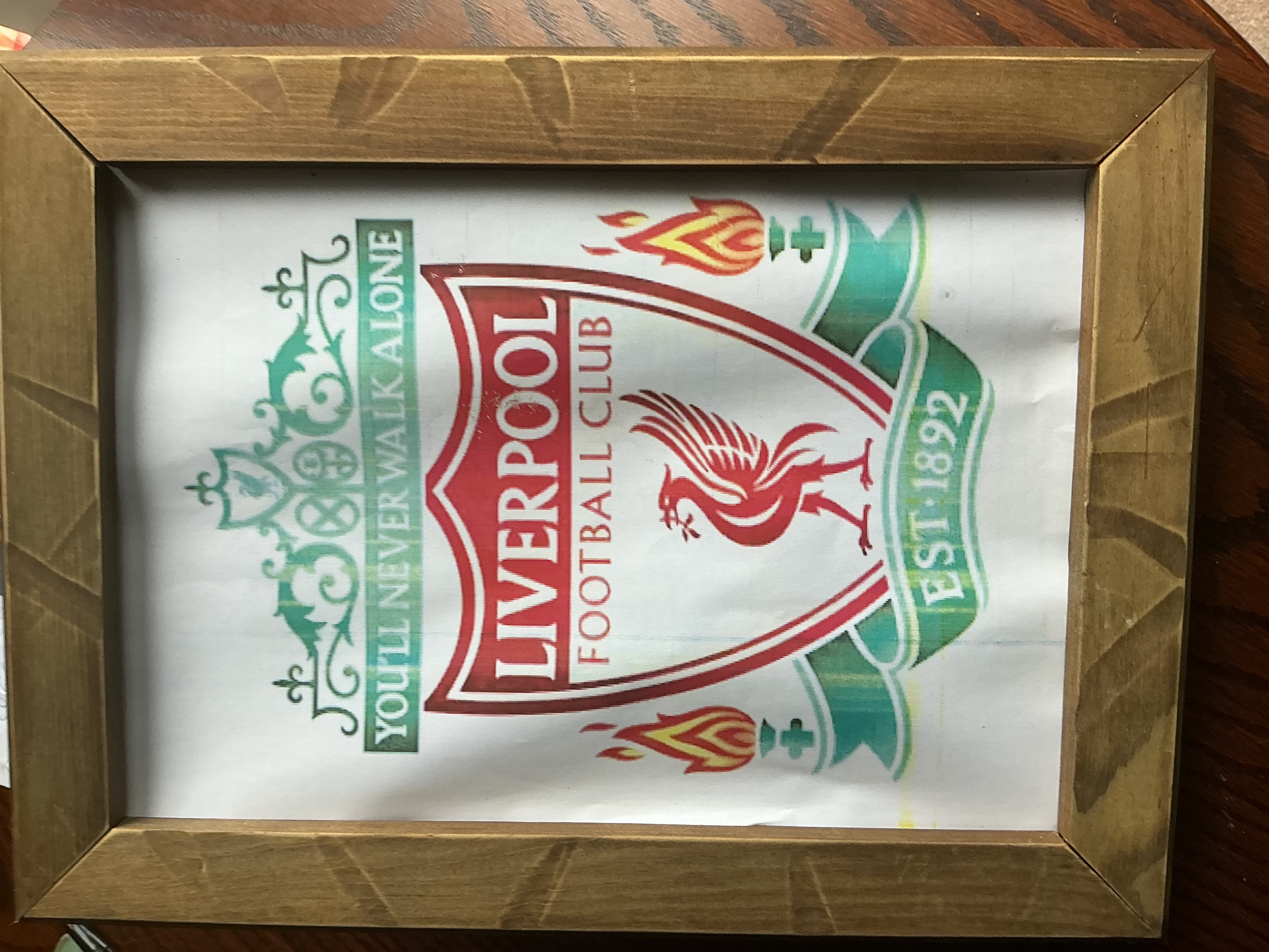 A Framed Liverpool Football Club Crest Print