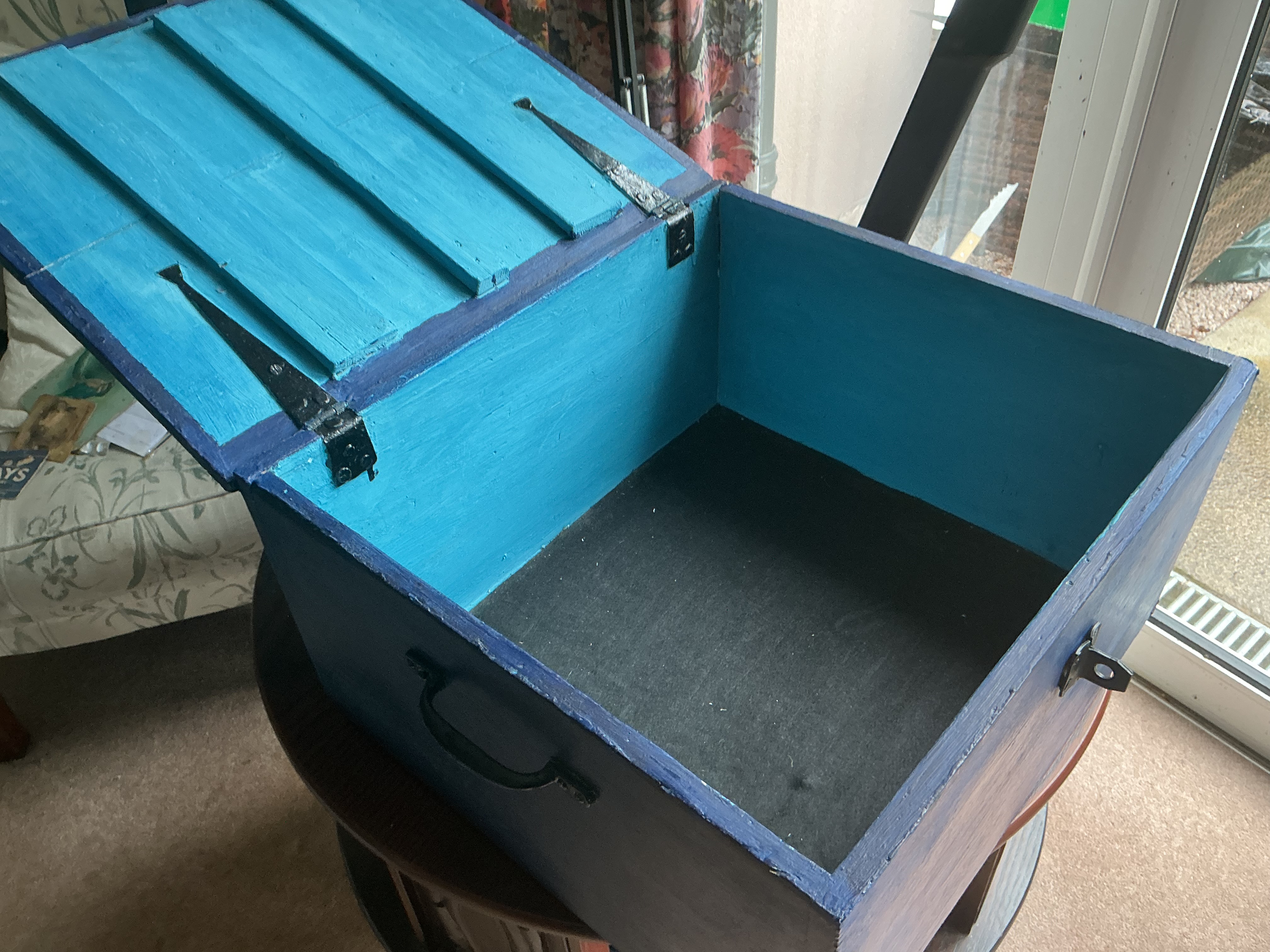 A Vintage Repainted Pine Storage Chest