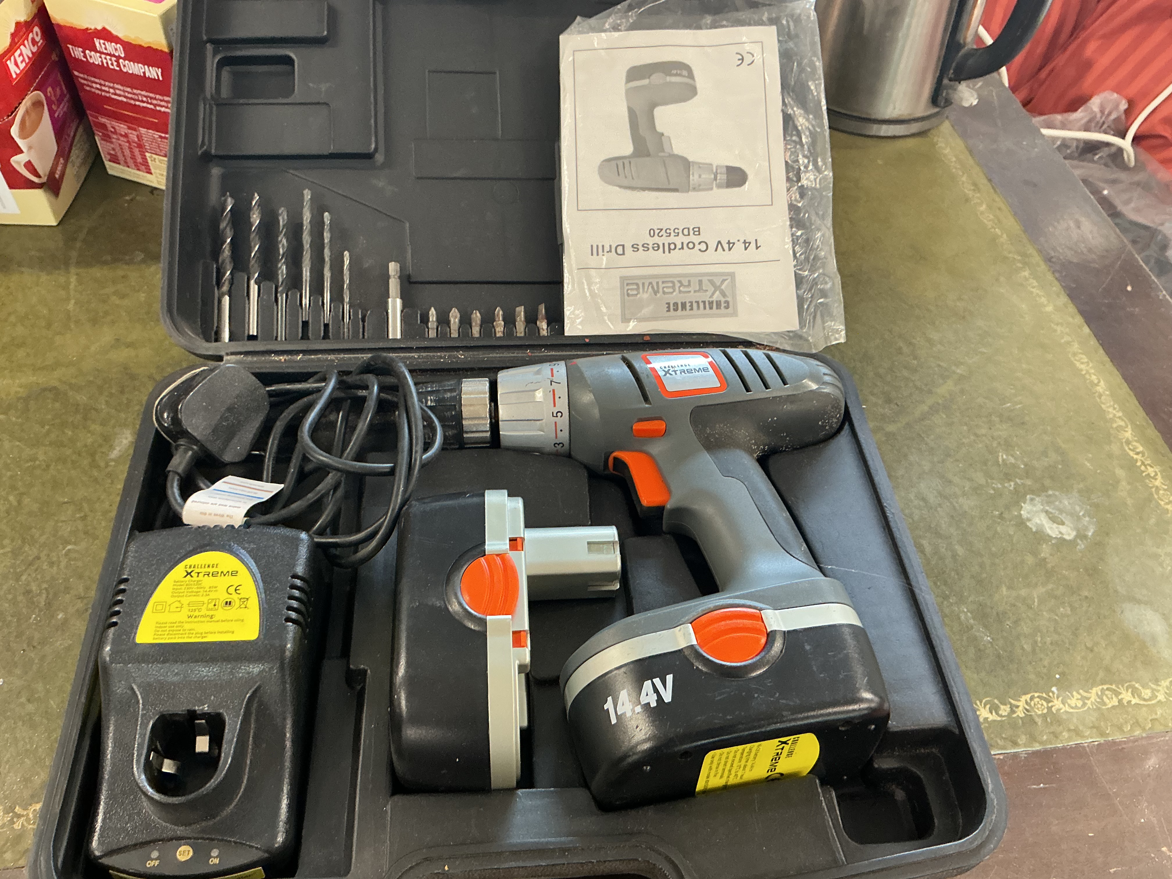 Challenge Xtreme 14.4V Cordless Drill Model BD5520 with Accessories