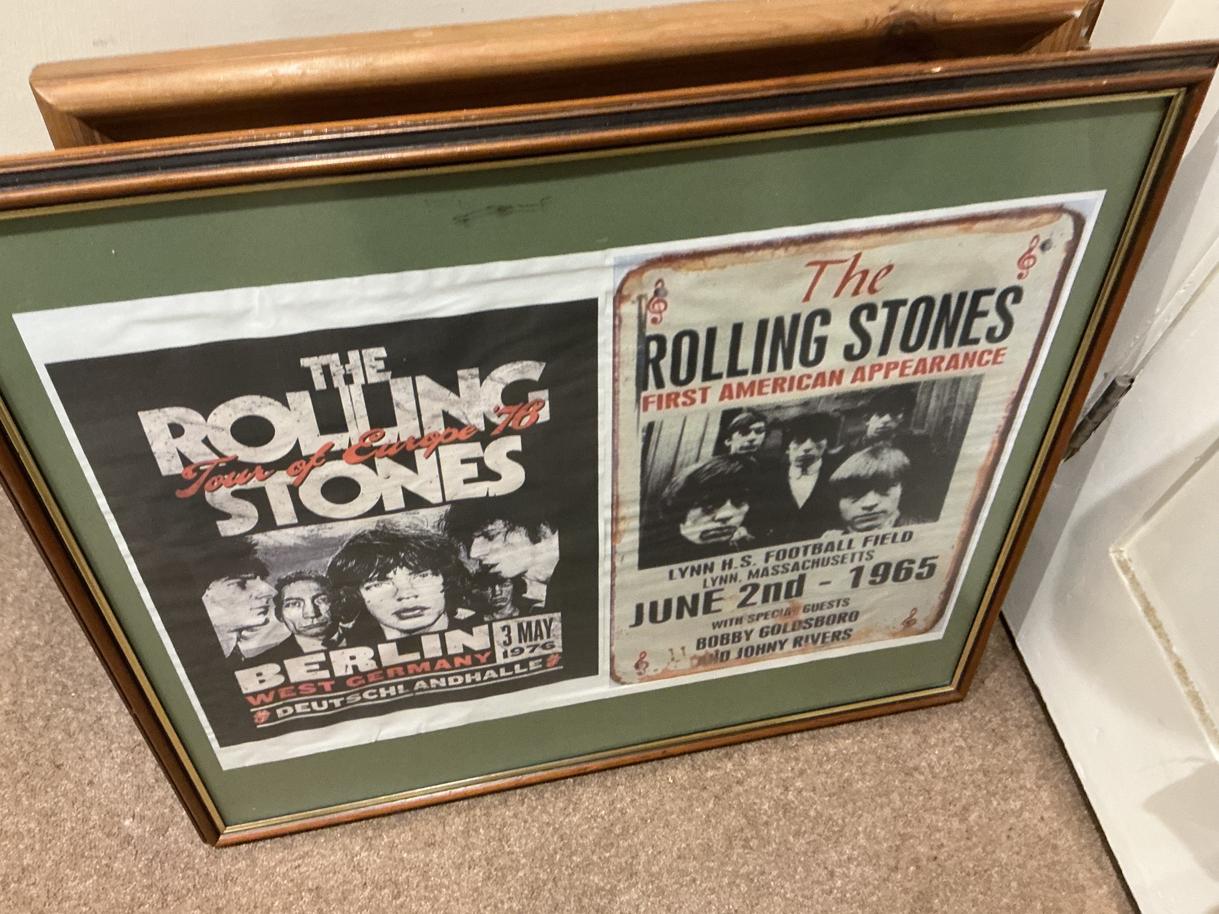 A Pair of Framed Rolling Stones Commemorative Concert Posters