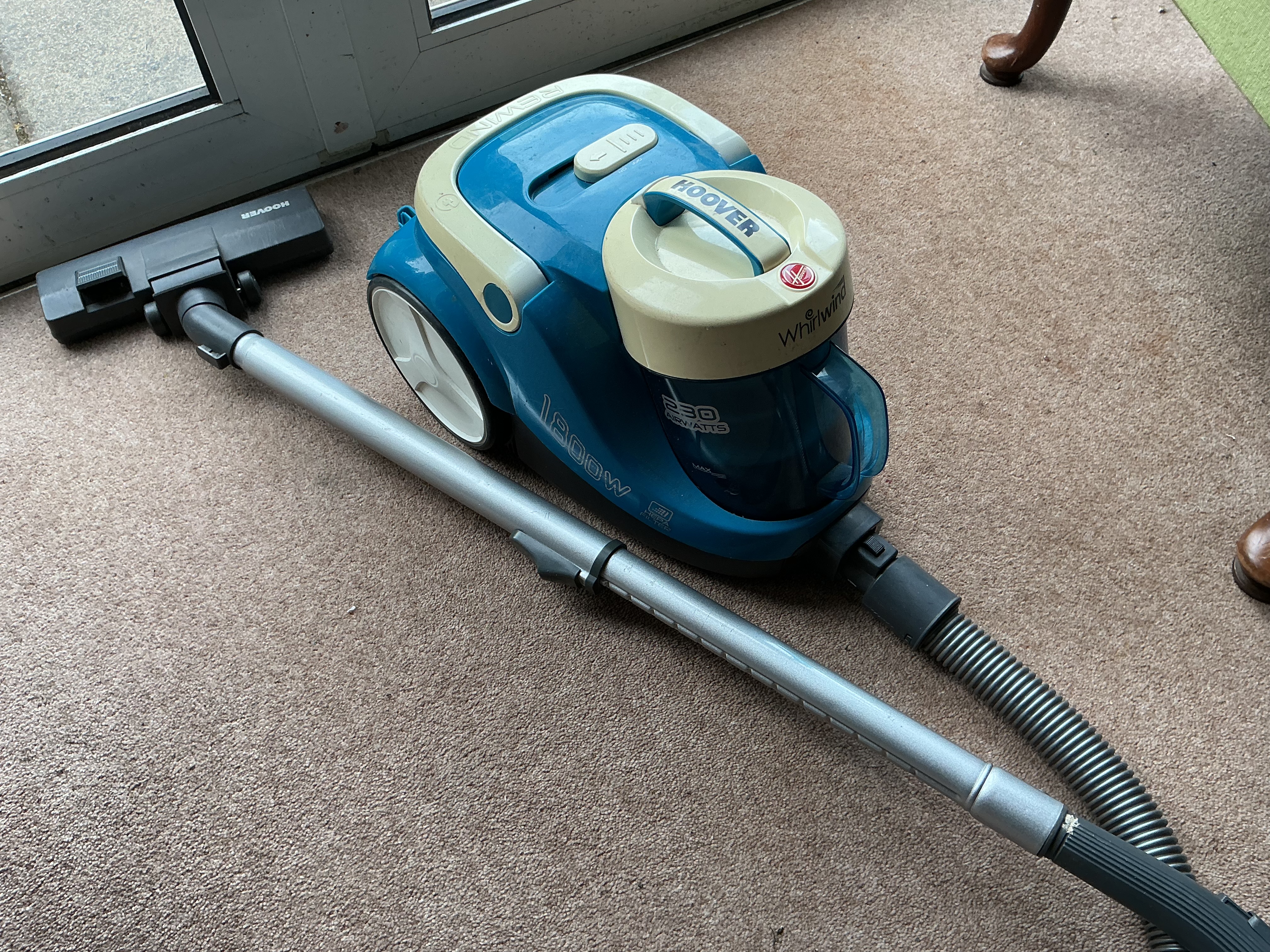 Hoover Whirlwind 1800W Bagless Cylinder Vacuum Cleaner