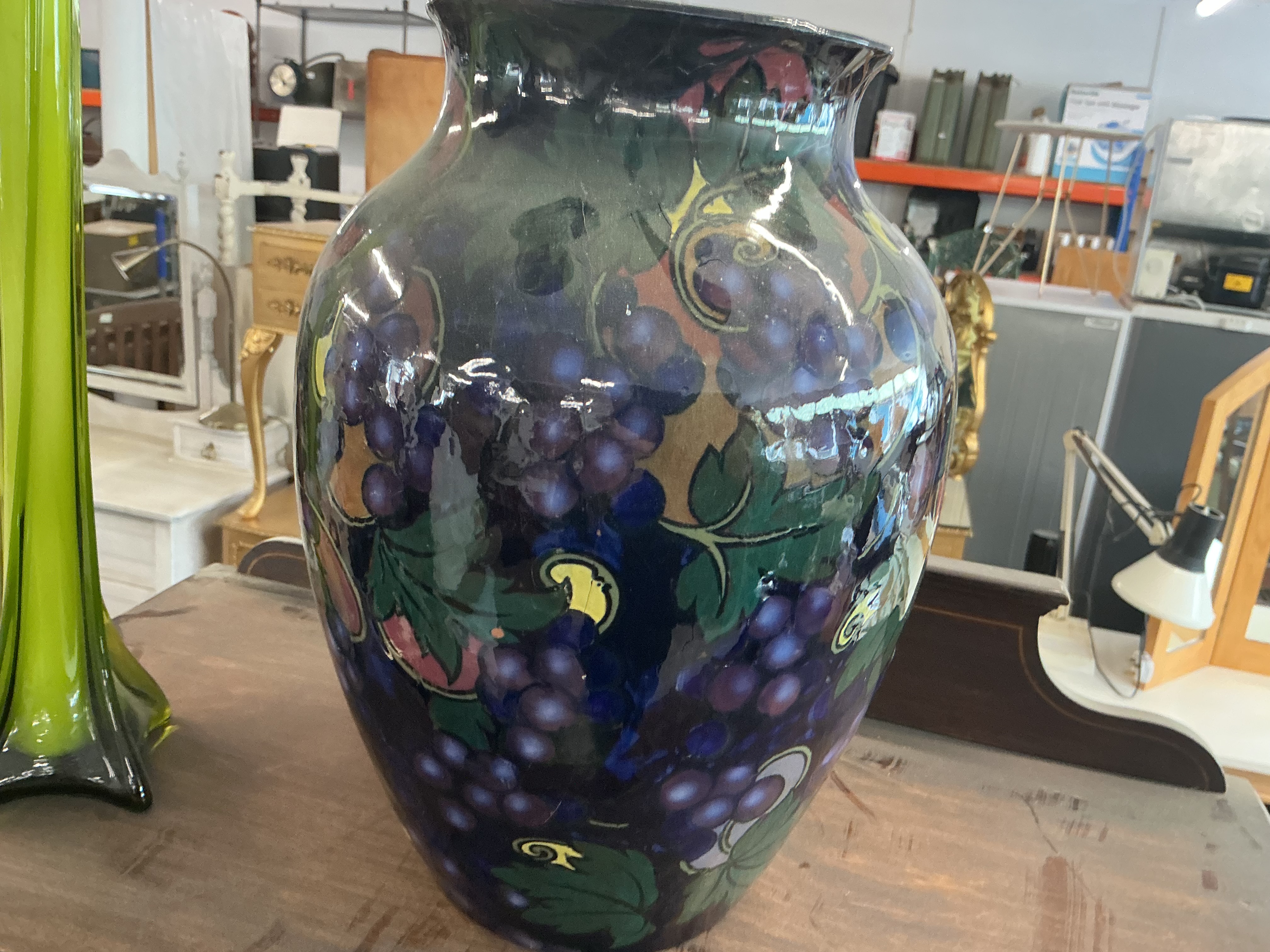 No reserve. A Royal Stanley Ware Style Jacobean Pattern Art Pottery Vase