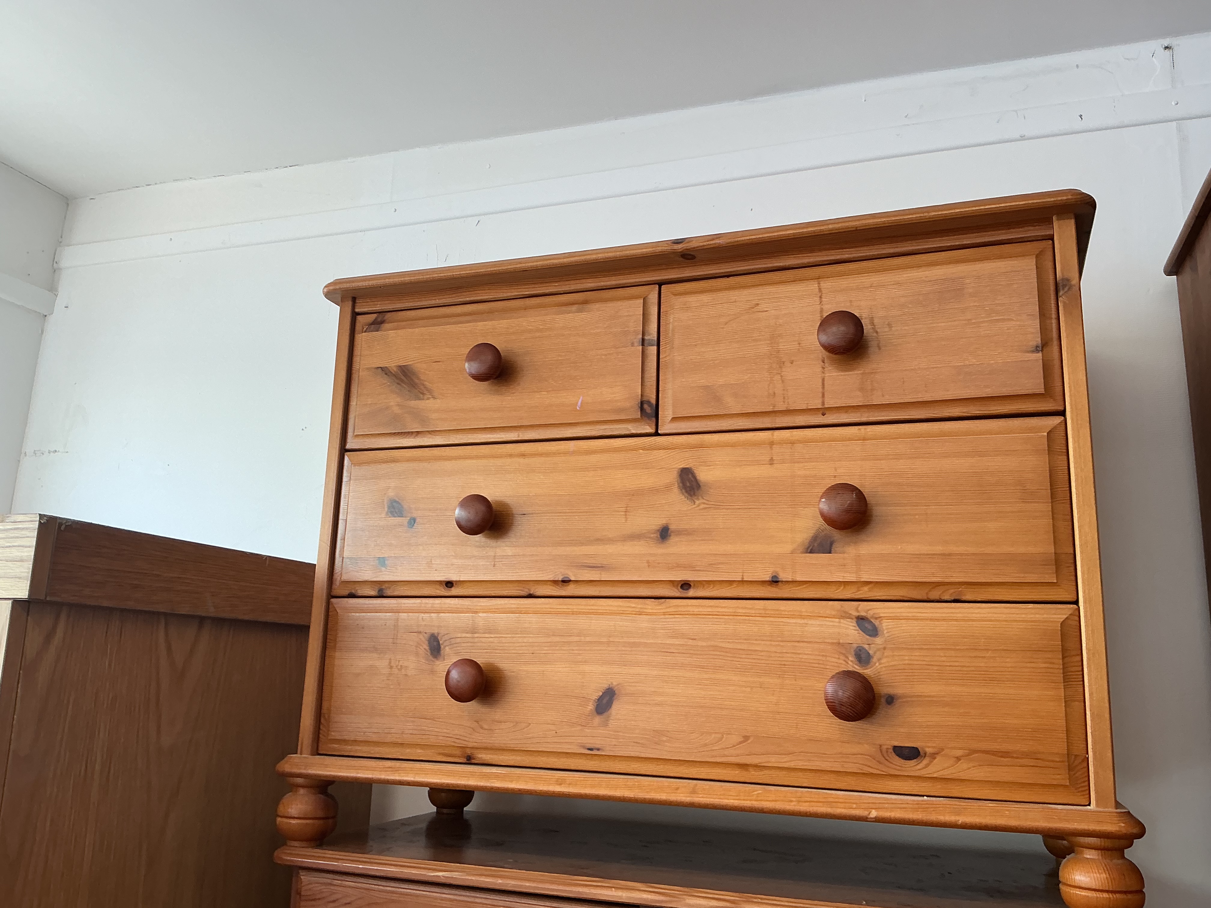 No reserve. An assortment of pine and wooden chests of drawers