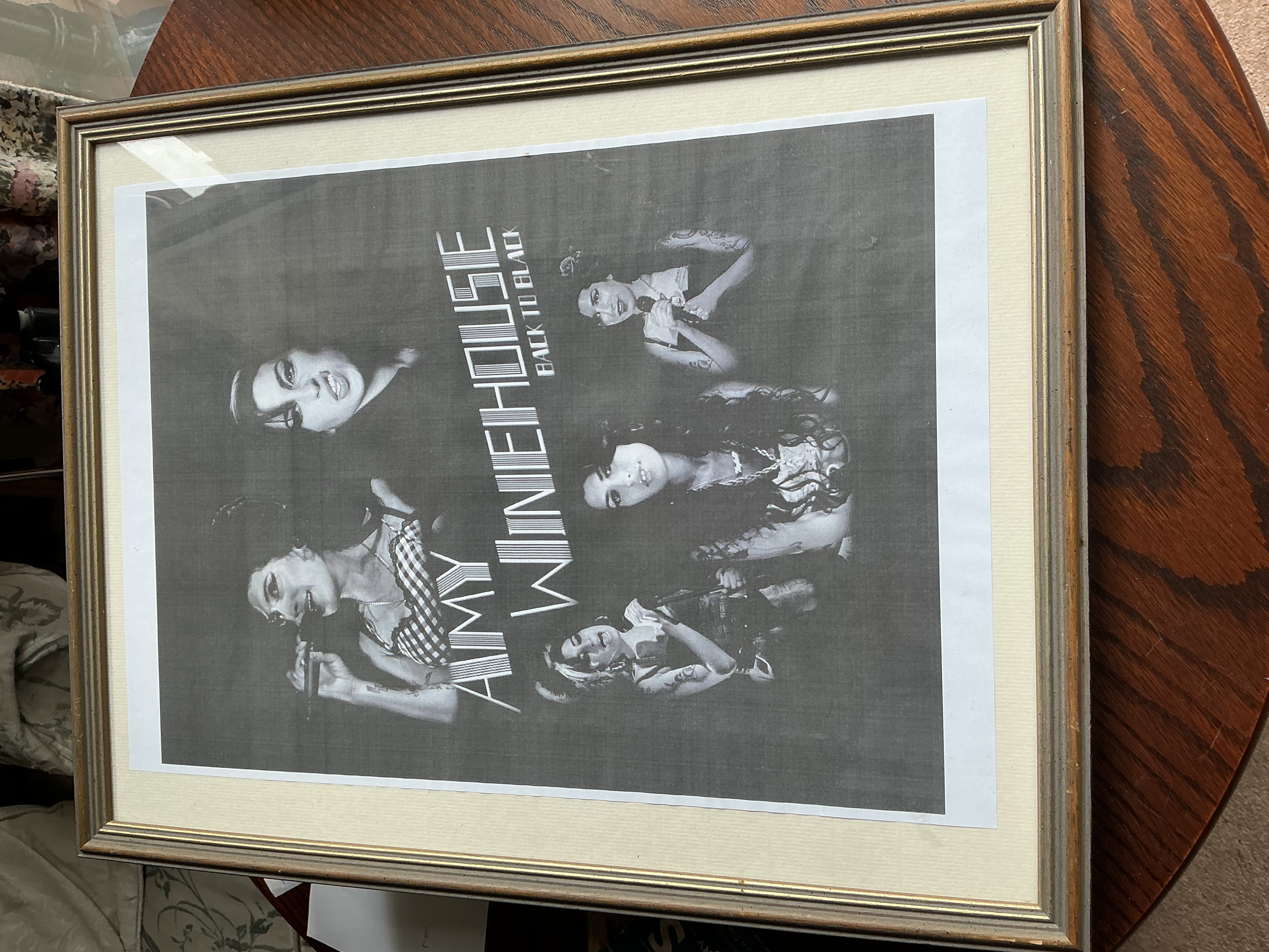 Framed Amy Winehouse Back To Black Commemorative Print