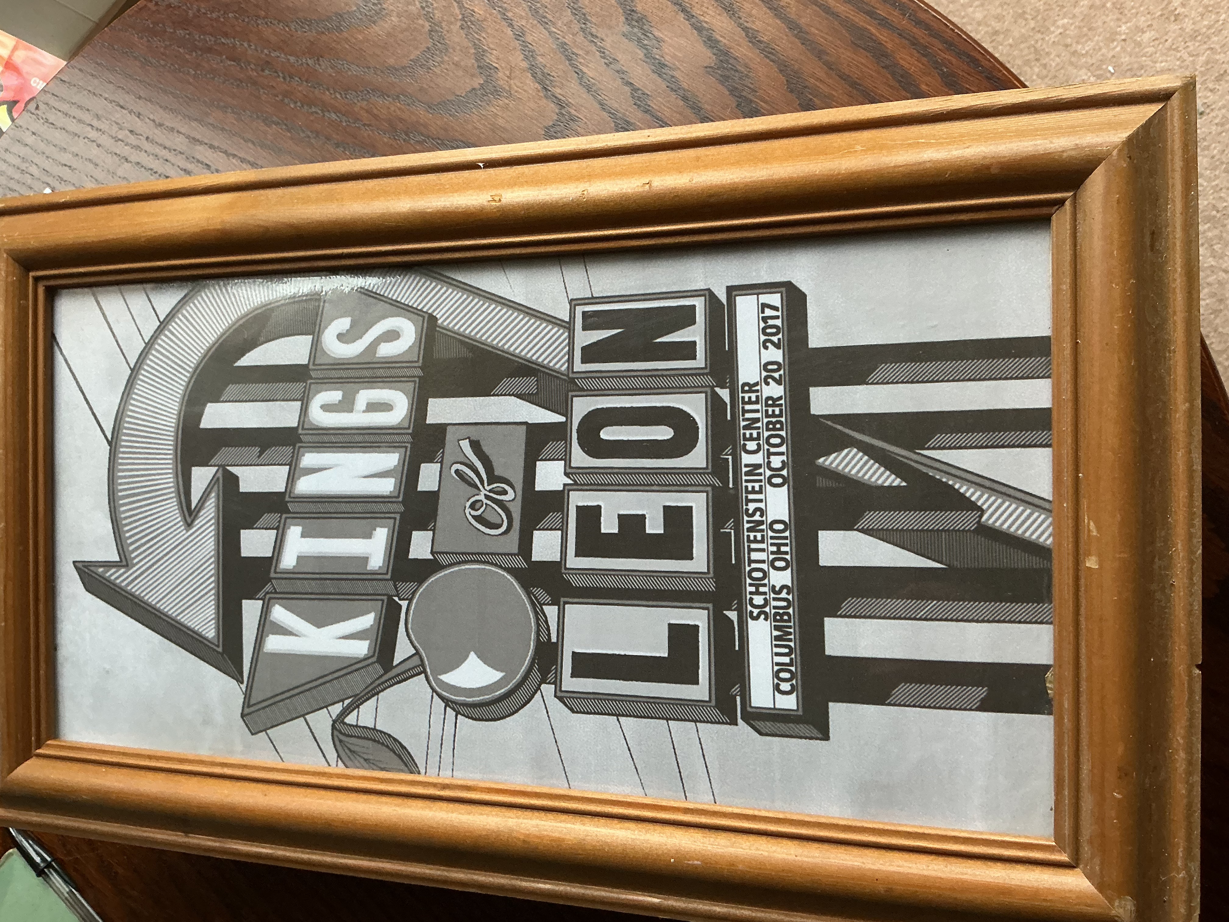 Framed Kings of Leon Concert Poster, Schottenstein Centre, Columbus, Ohio, 2017