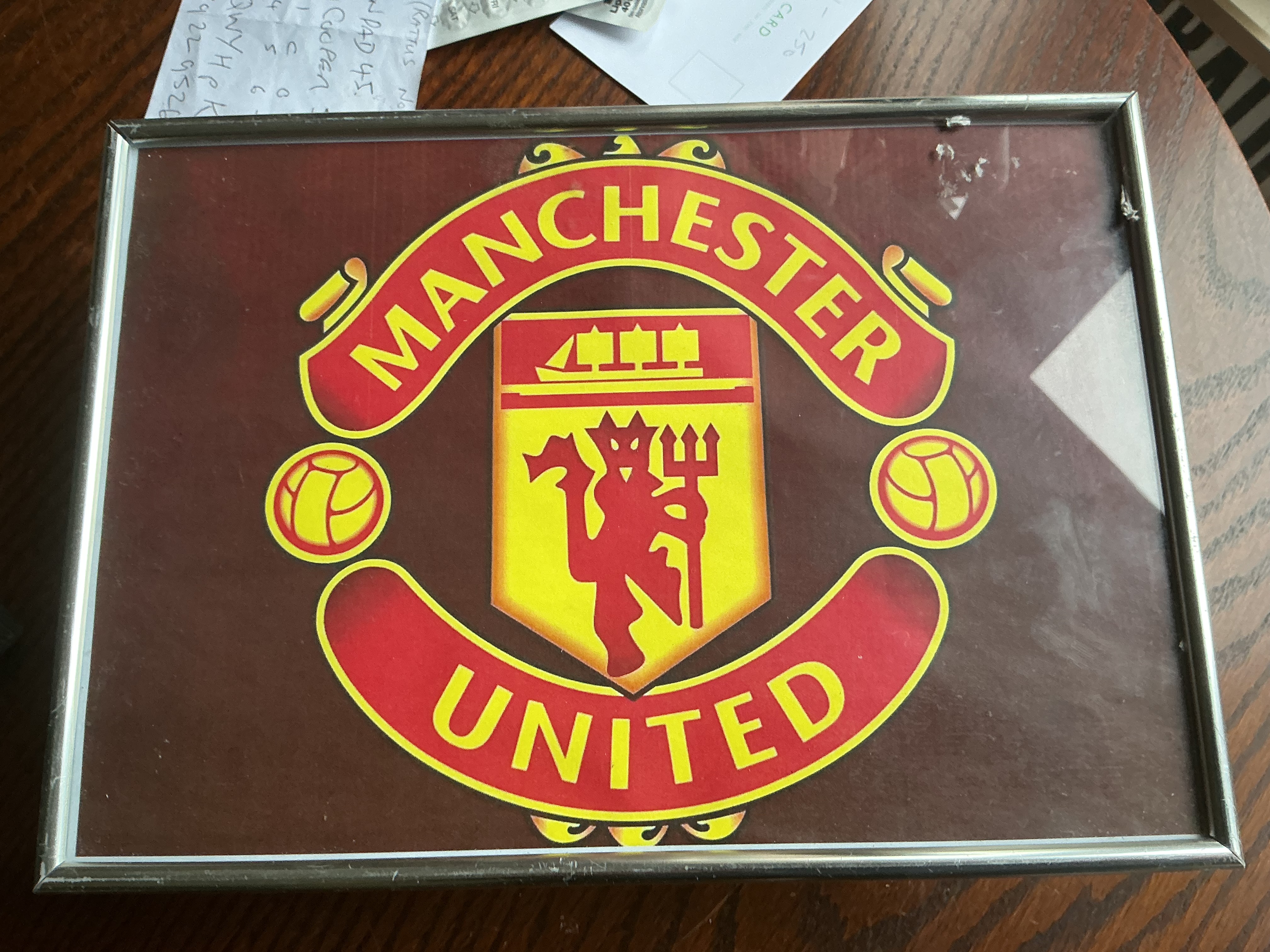 Framed Manchester United Football Club Crest Print