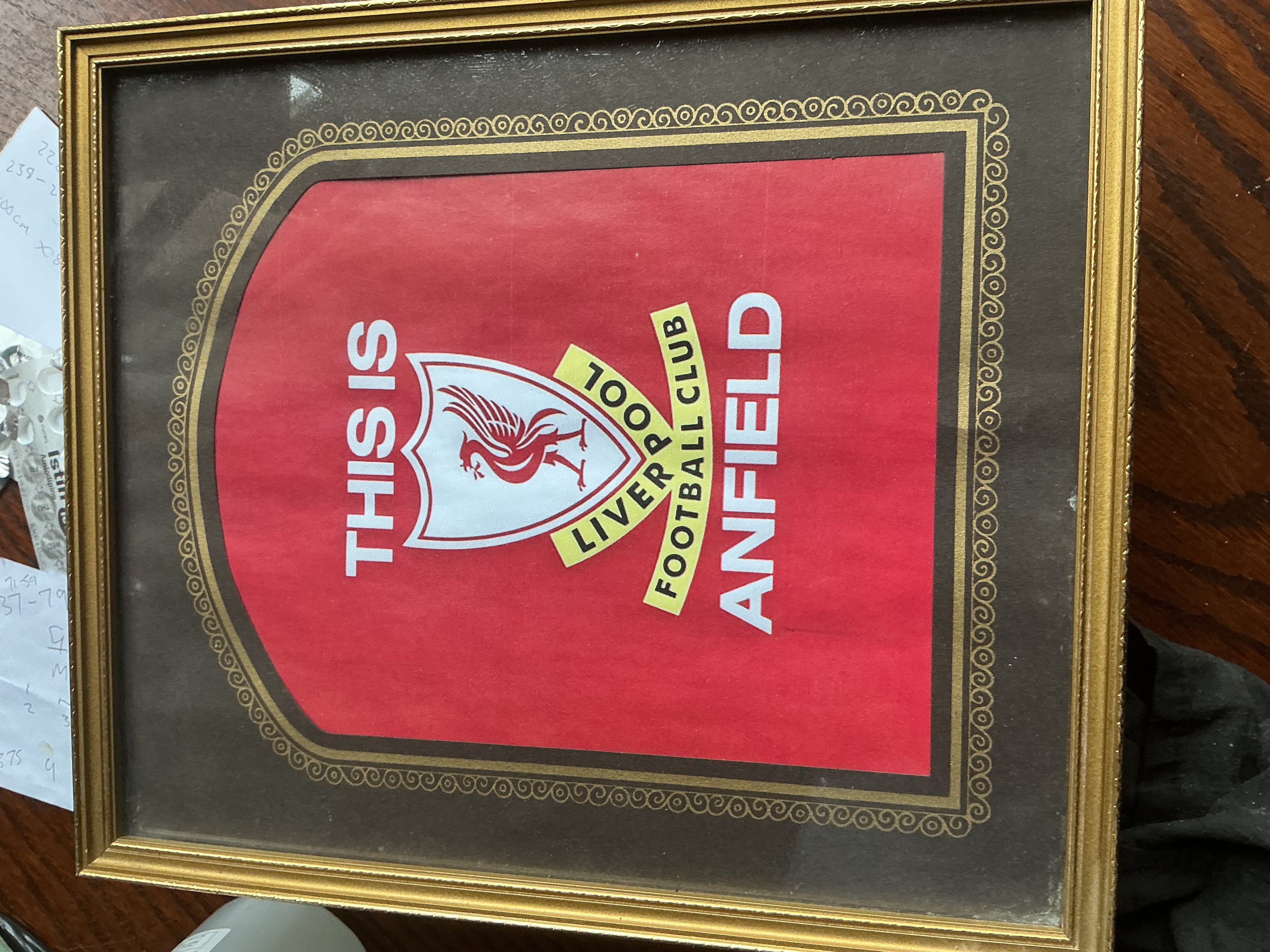 Framed This Is Anfield Liverpool Football Club Sign