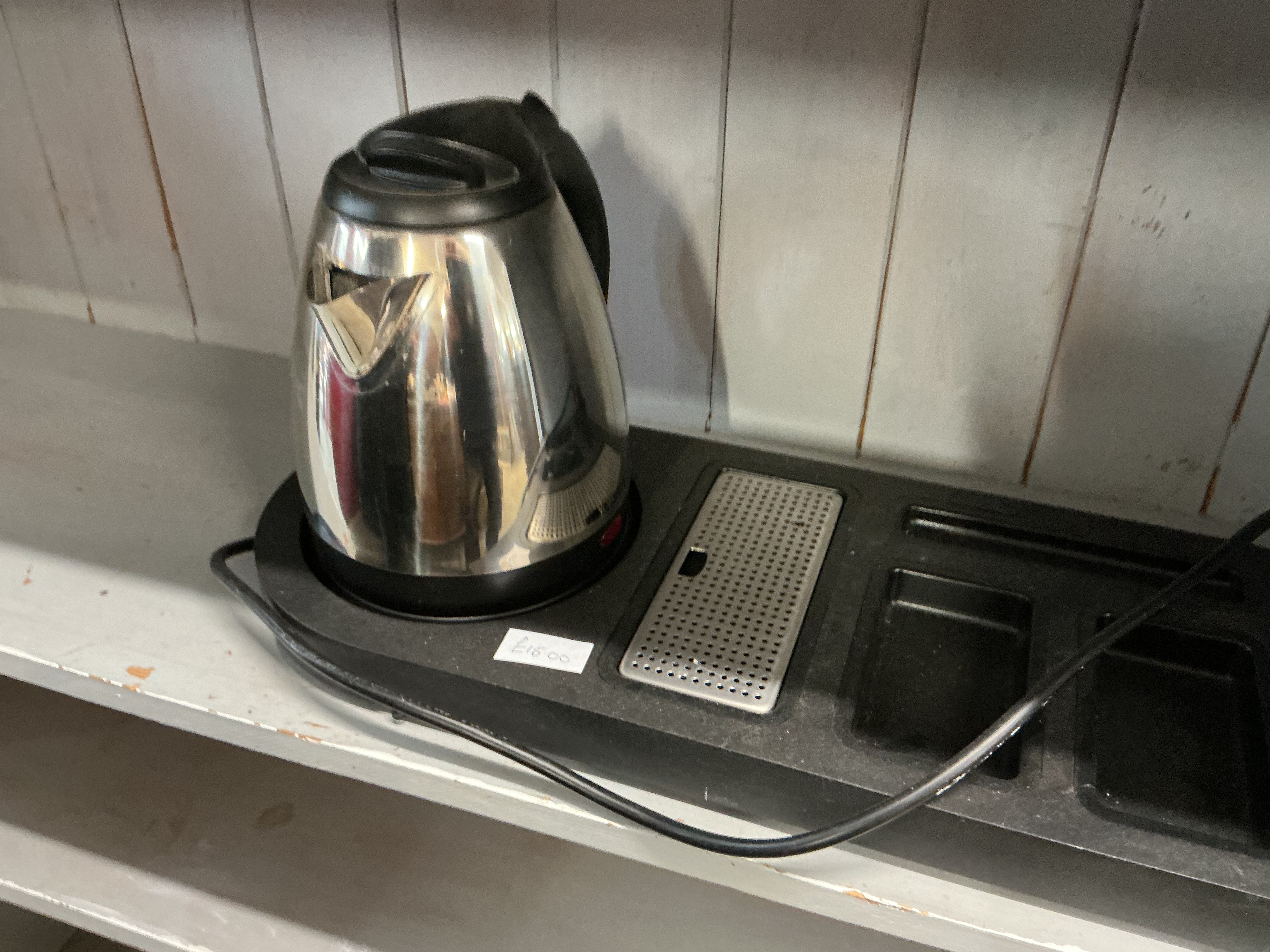 Stainless Steel Electric Kettle and Integrated Hospitality Tray Set