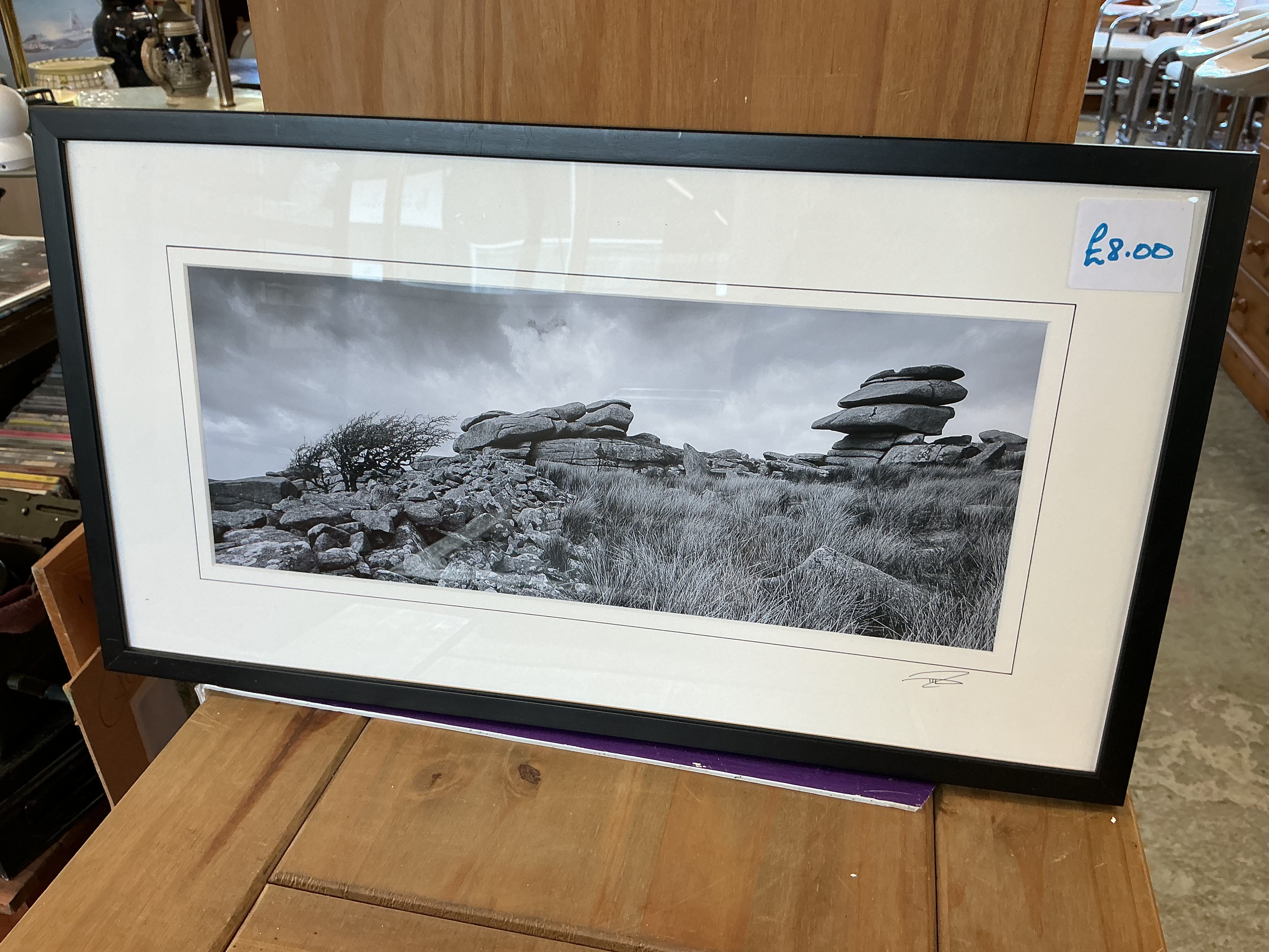 A Monochrome Panoramic Landscape Photograph of The Cheesewring, Bodmin Moor, Attributed to Tony Howell
